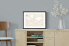 Pixalot Taupe World Map