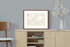 Pixalot Taupe World Map