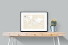 Pixalot Taupe World Map
