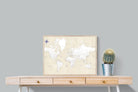 Pixalot Taupe World Map