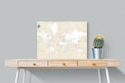 Pixalot Taupe World Map