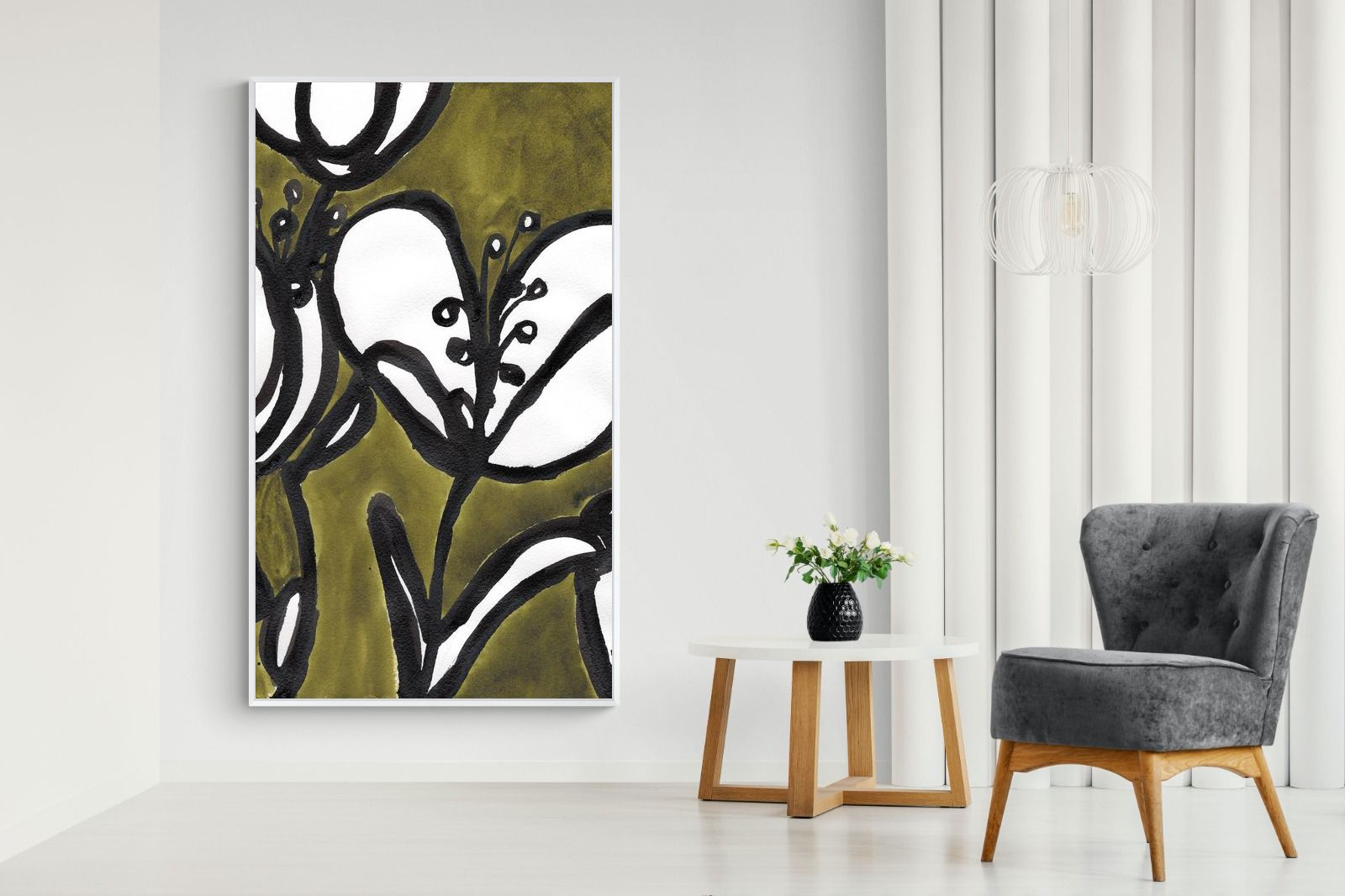 Pixalot Tulips In Moss Green