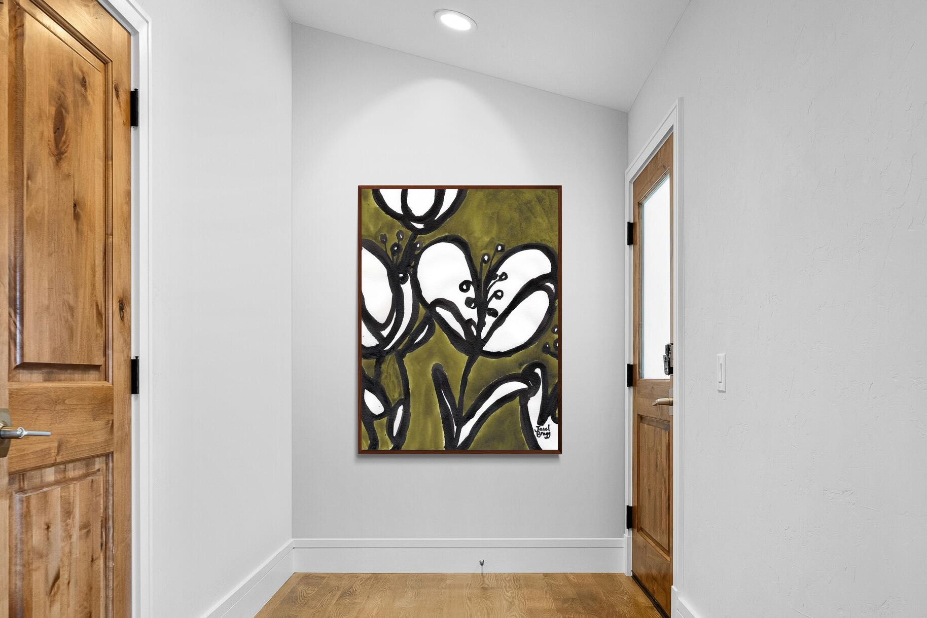 Pixalot Tulips In Moss Green