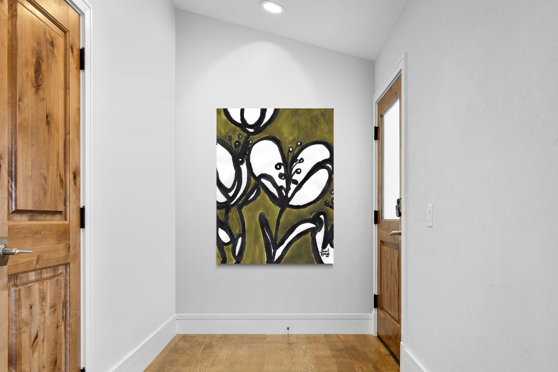 Pixalot Tulips In Moss Green