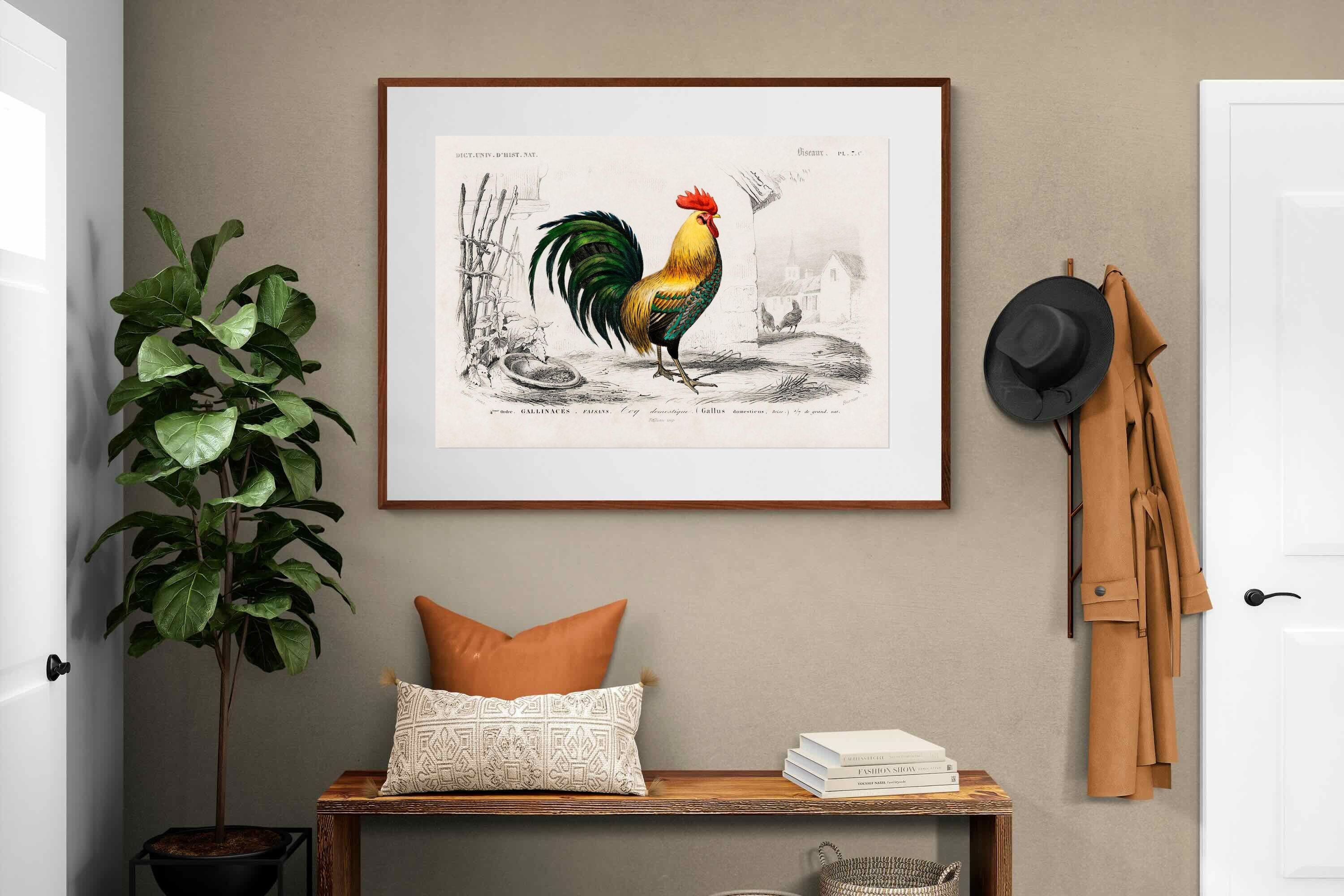 Pixalot ® Vintage Cockerel Illustration