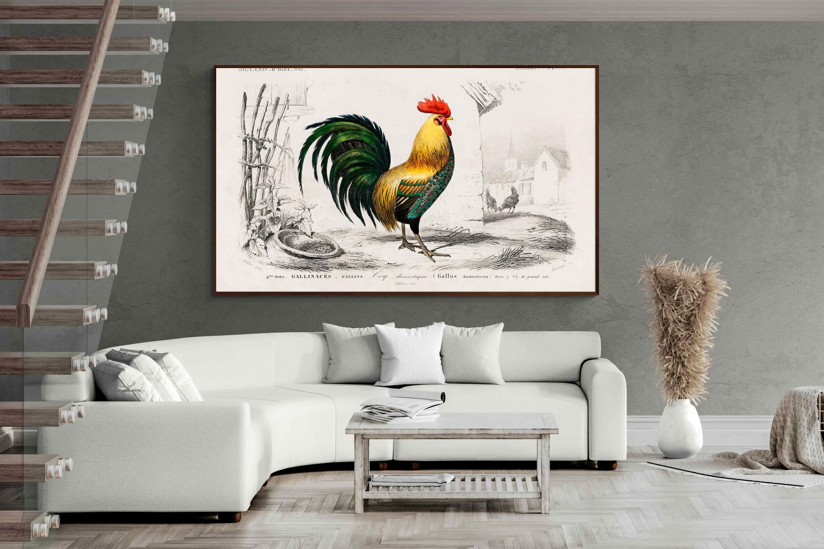 Pixalot ® Vintage Cockerel Illustration