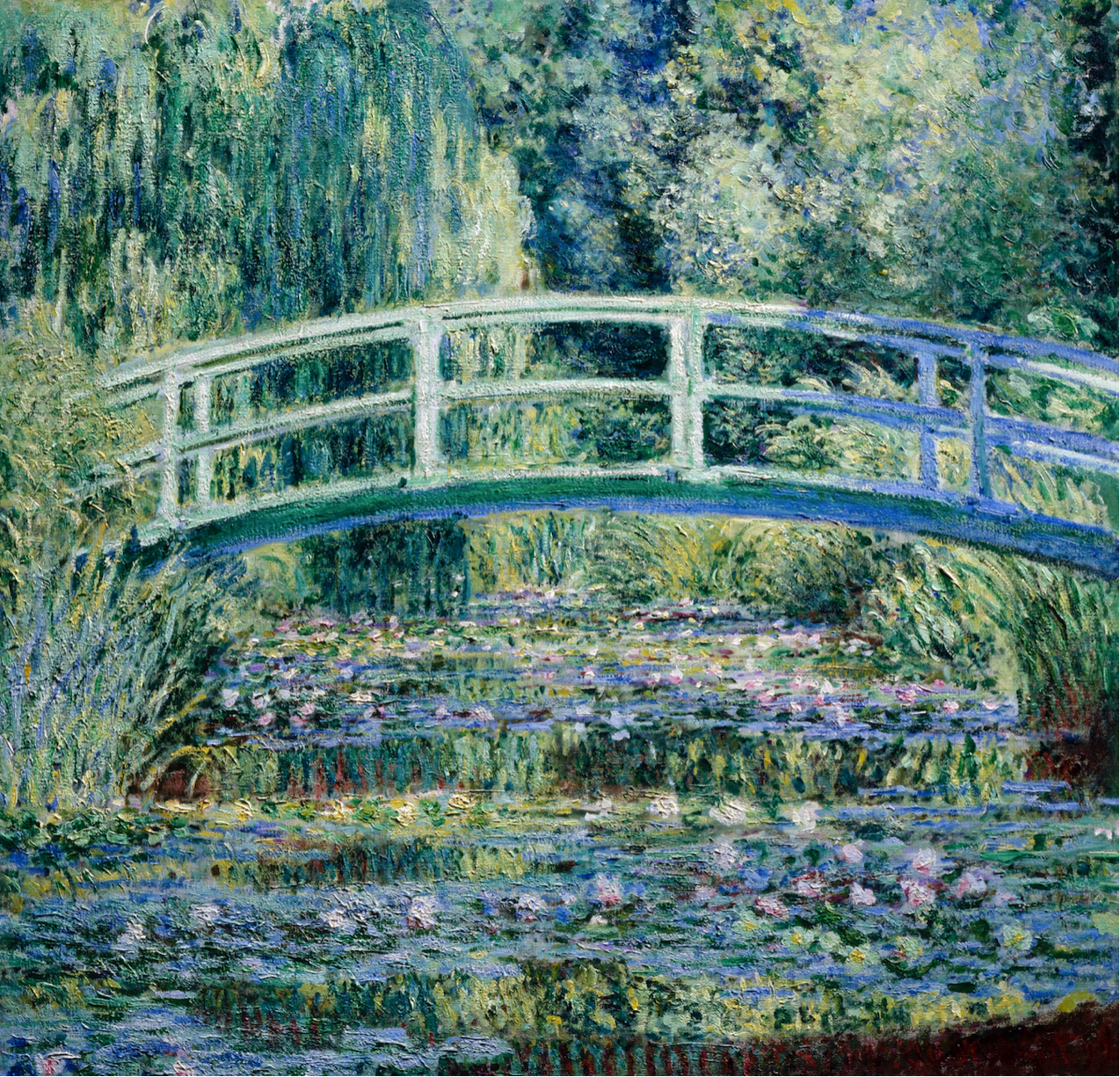 Water Lilies and Japanese Bridge