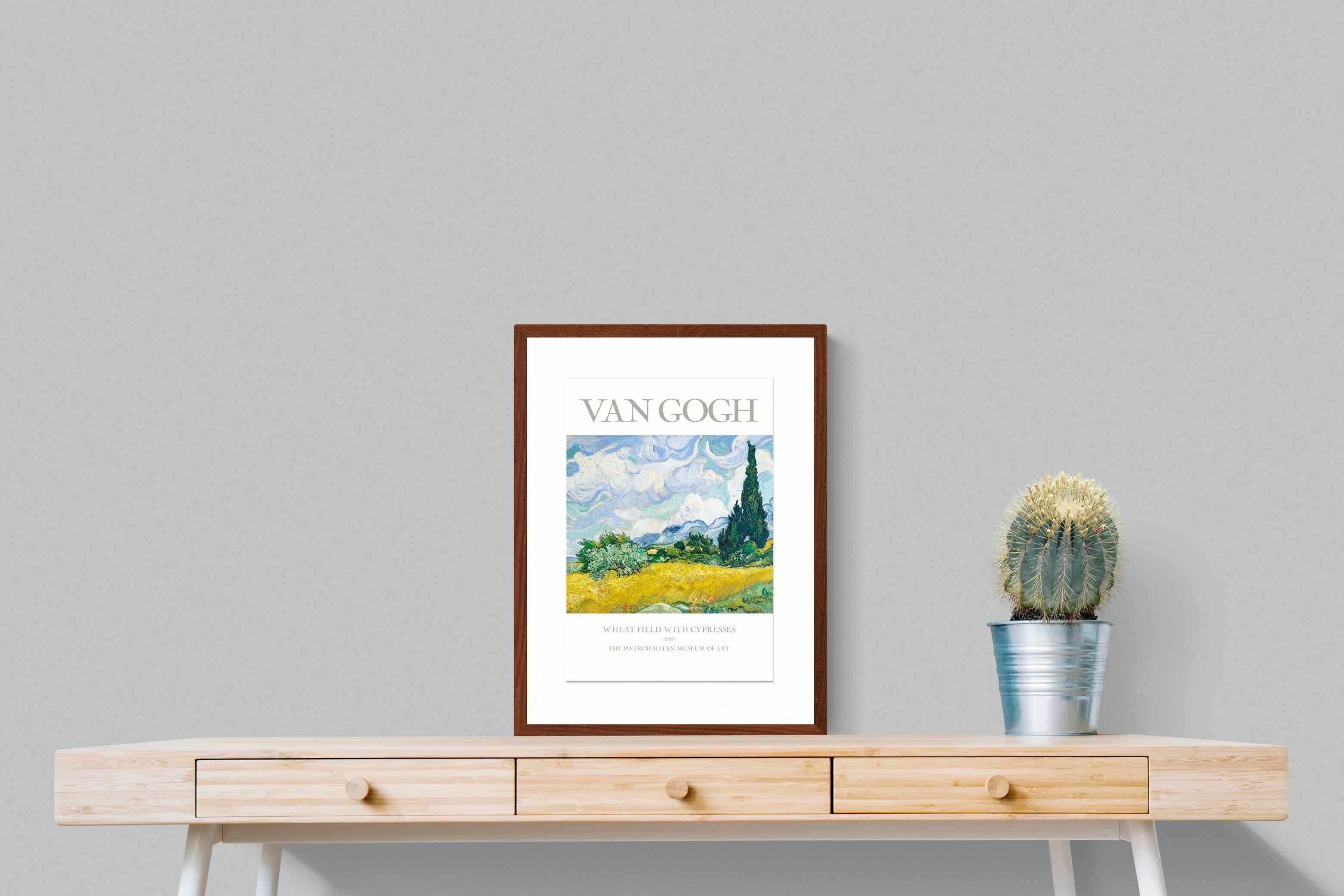 Pixalot Wheat Field With Cypresses Exhibition Poster