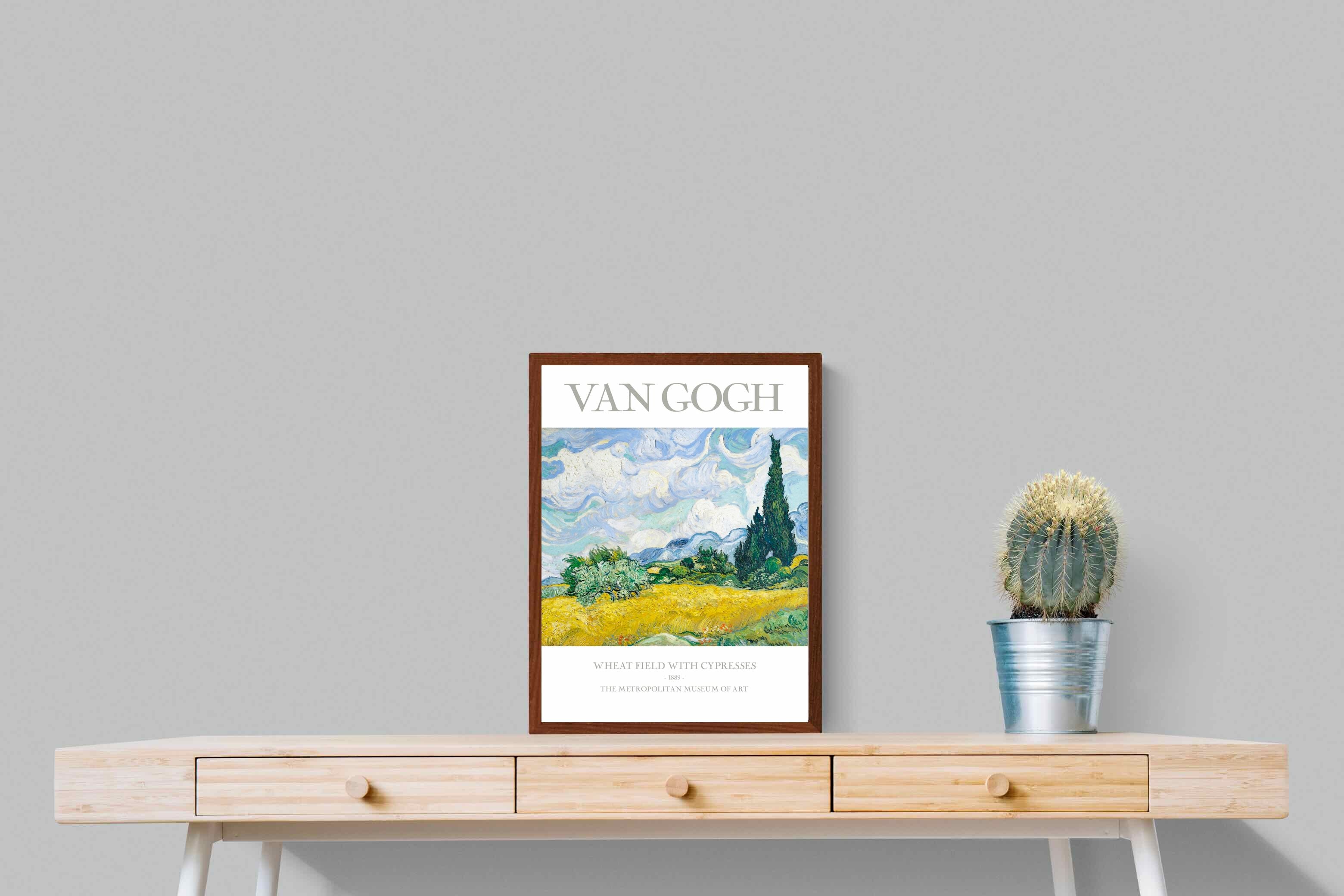 Pixalot Wheat Field With Cypresses Exhibition Poster