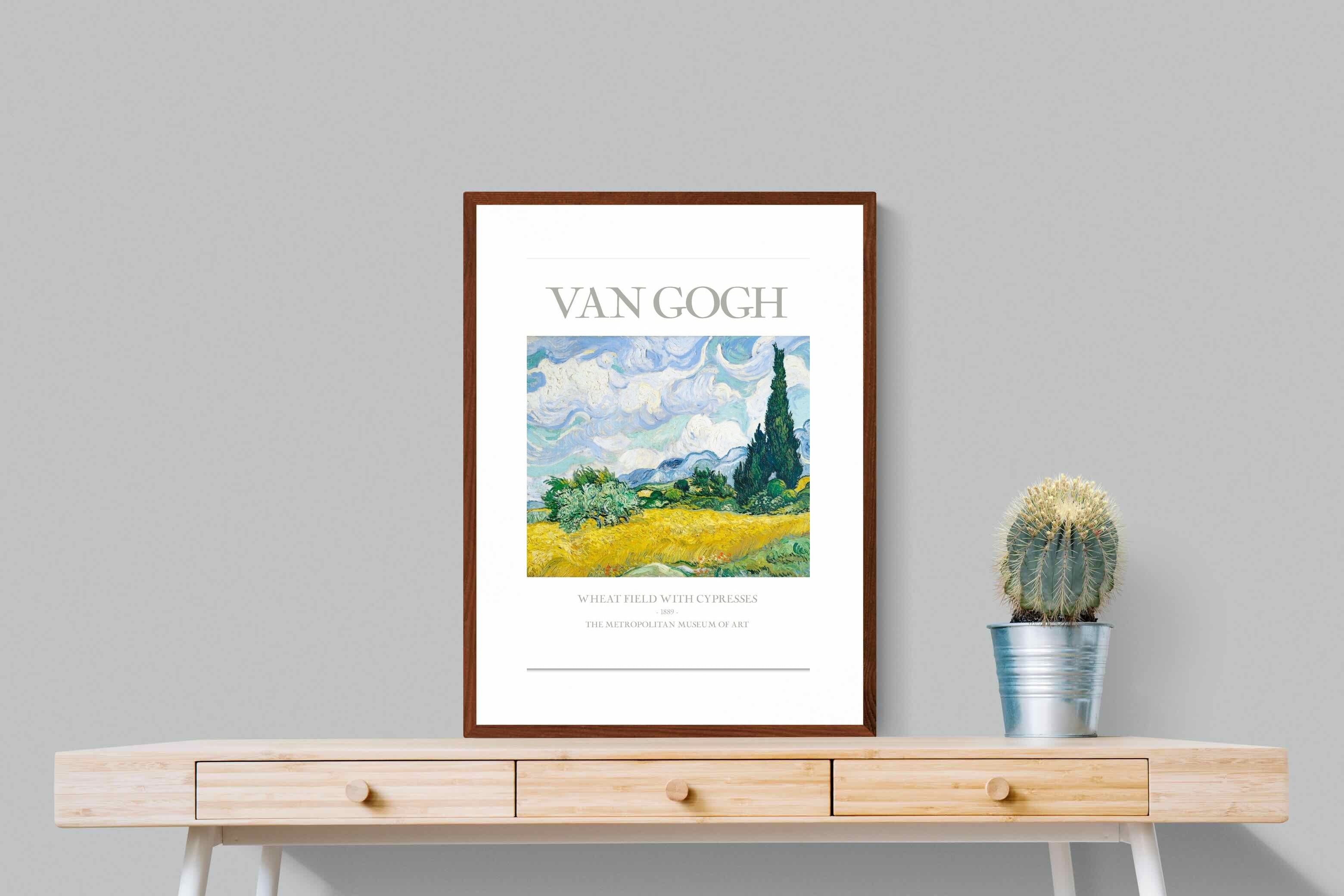 Pixalot Wheat Field With Cypresses Exhibition Poster