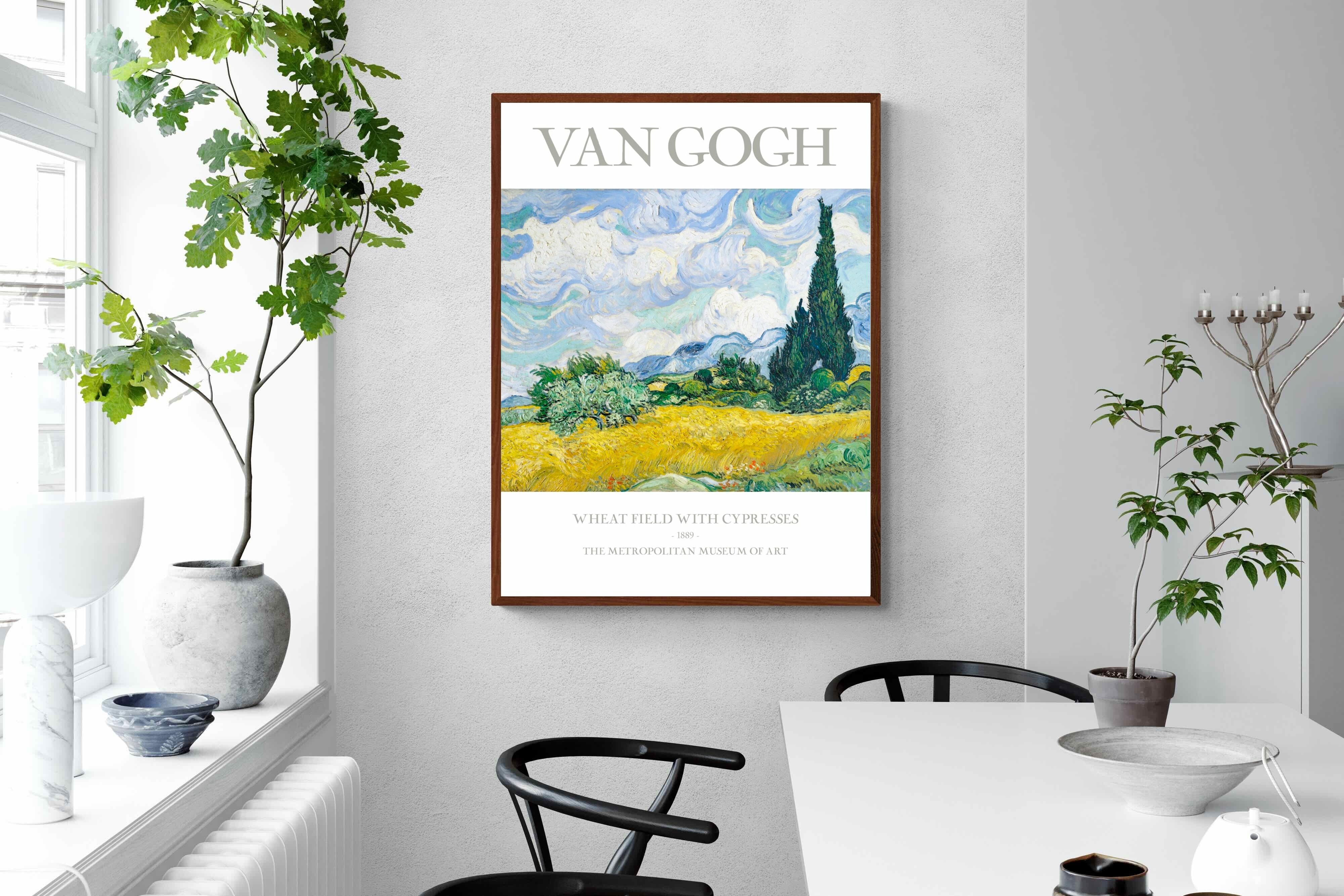 Pixalot Wheat Field With Cypresses Exhibition Poster