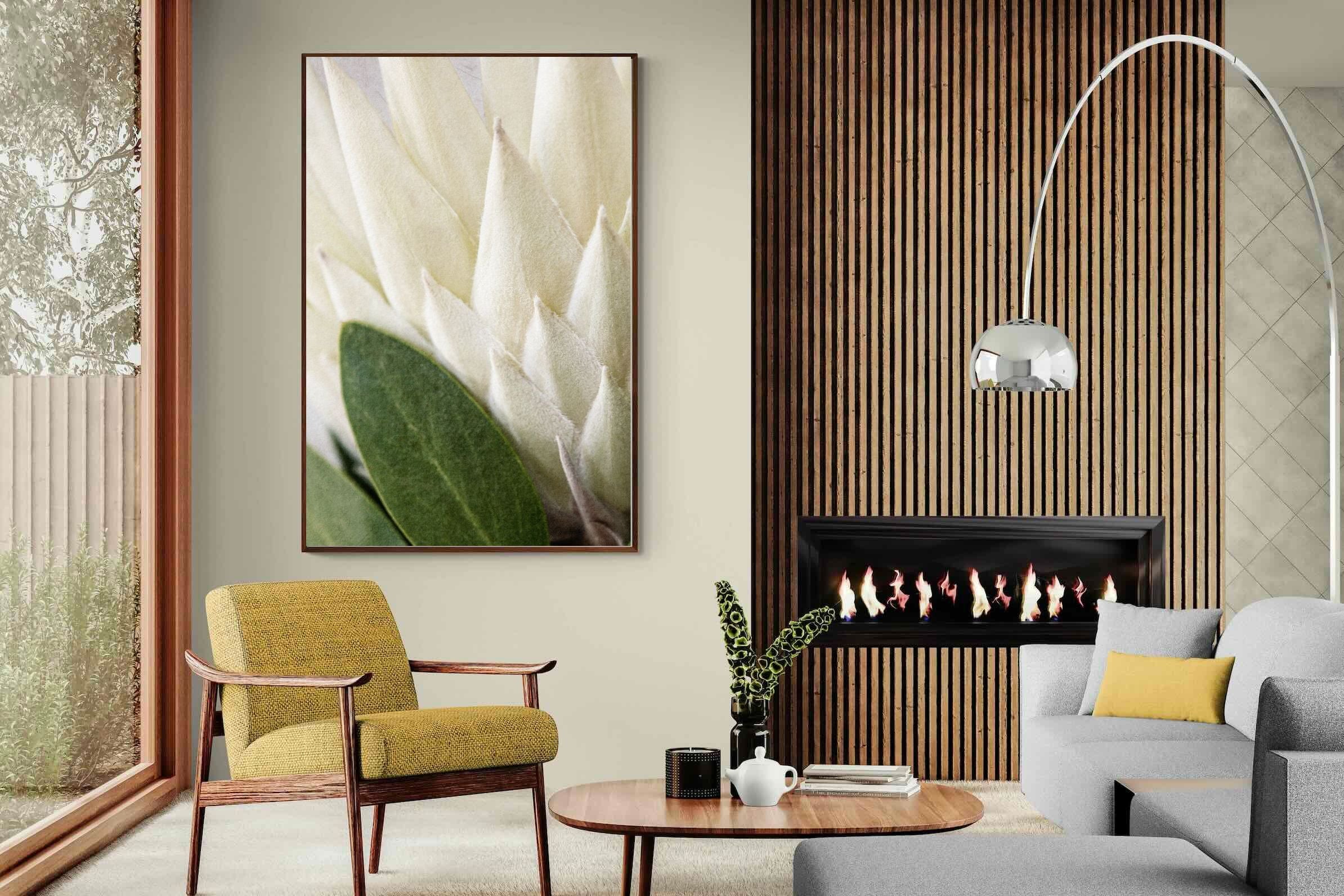 Pixalot White King Protea Closeup