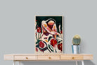 Pixalot Woman Among Red Flowers