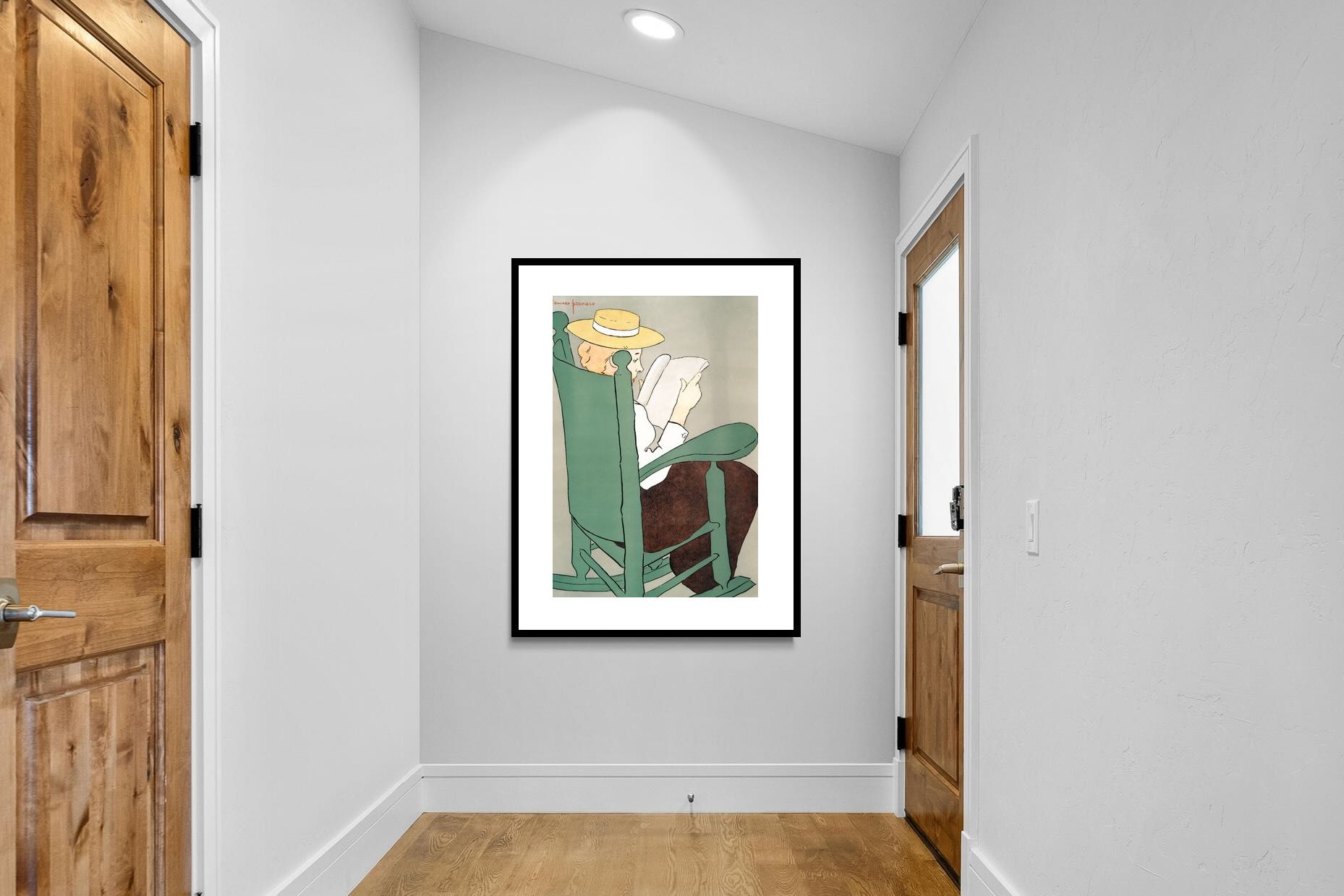 Pixalot Woman Reading in a Rocking Chair