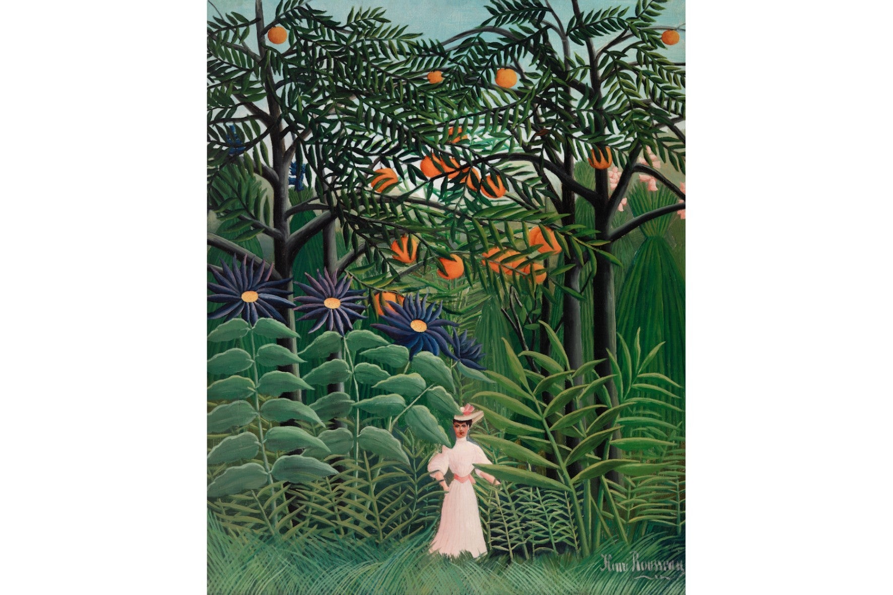 Woman Walking in an Exotic Forest-Wall_Art-Pixalot