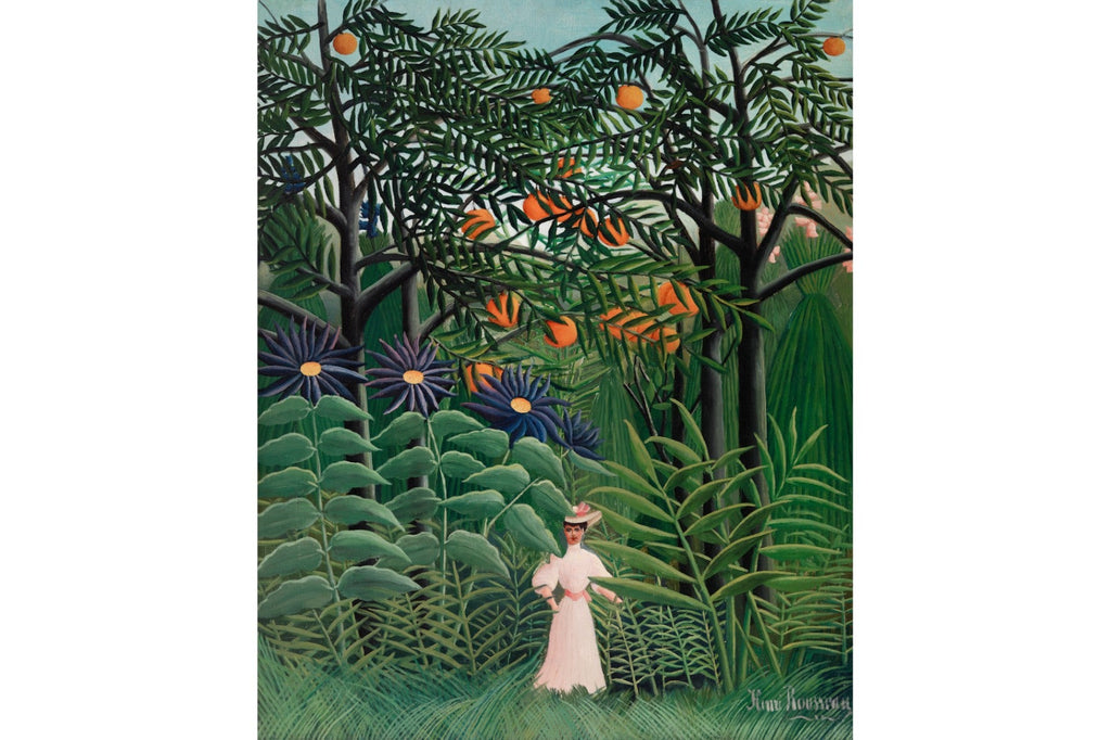 Woman Walking in an Exotic Forest-Wall_Art-Pixalot