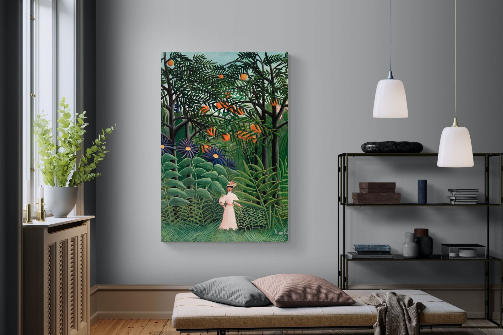 Pixalot Woman Walking in an Exotic Forest