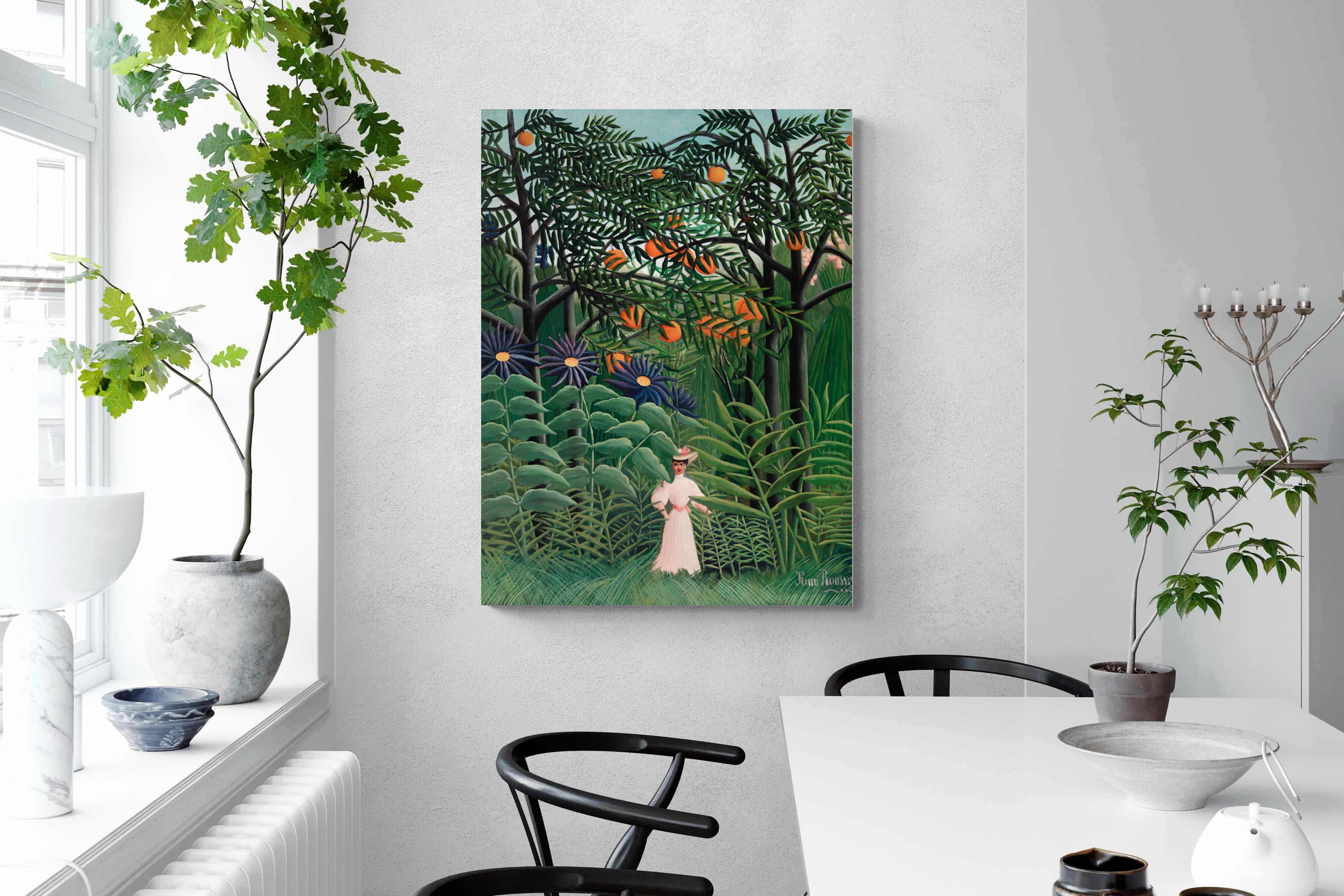 Pixalot Woman Walking in an Exotic Forest