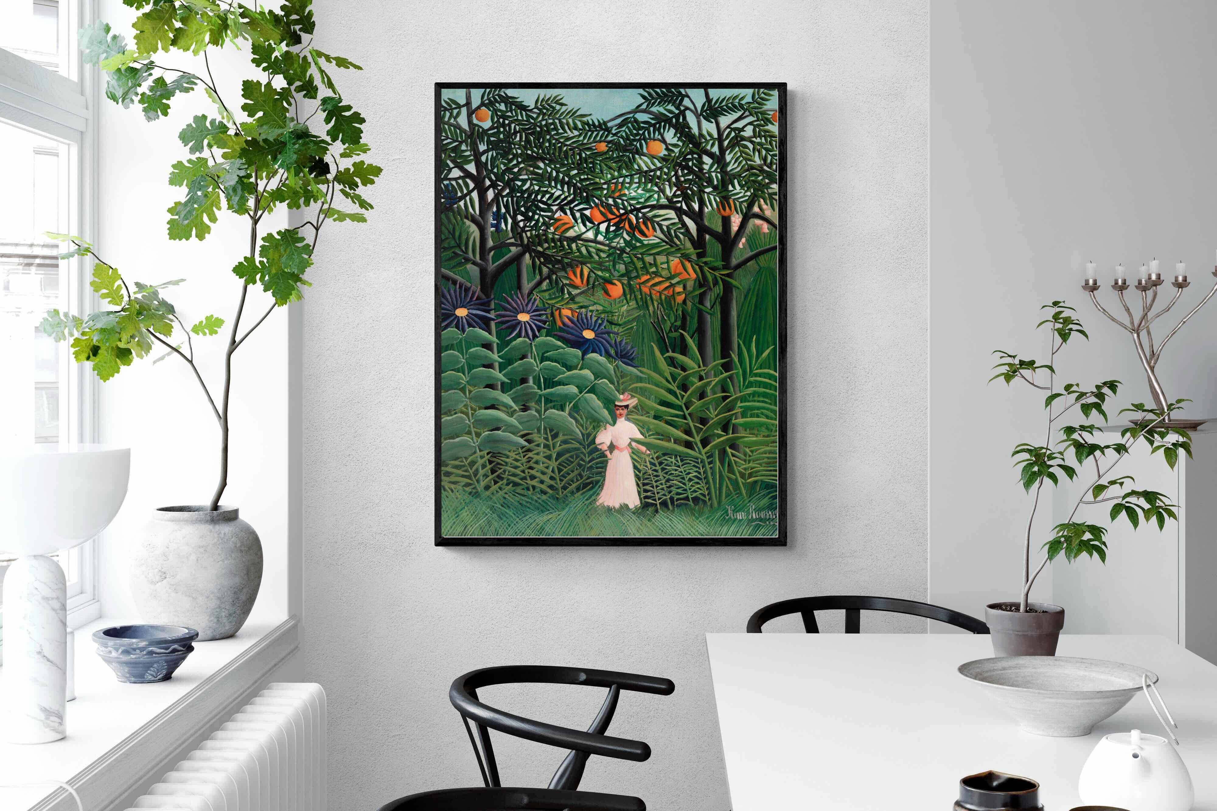 Pixalot Woman Walking in an Exotic Forest