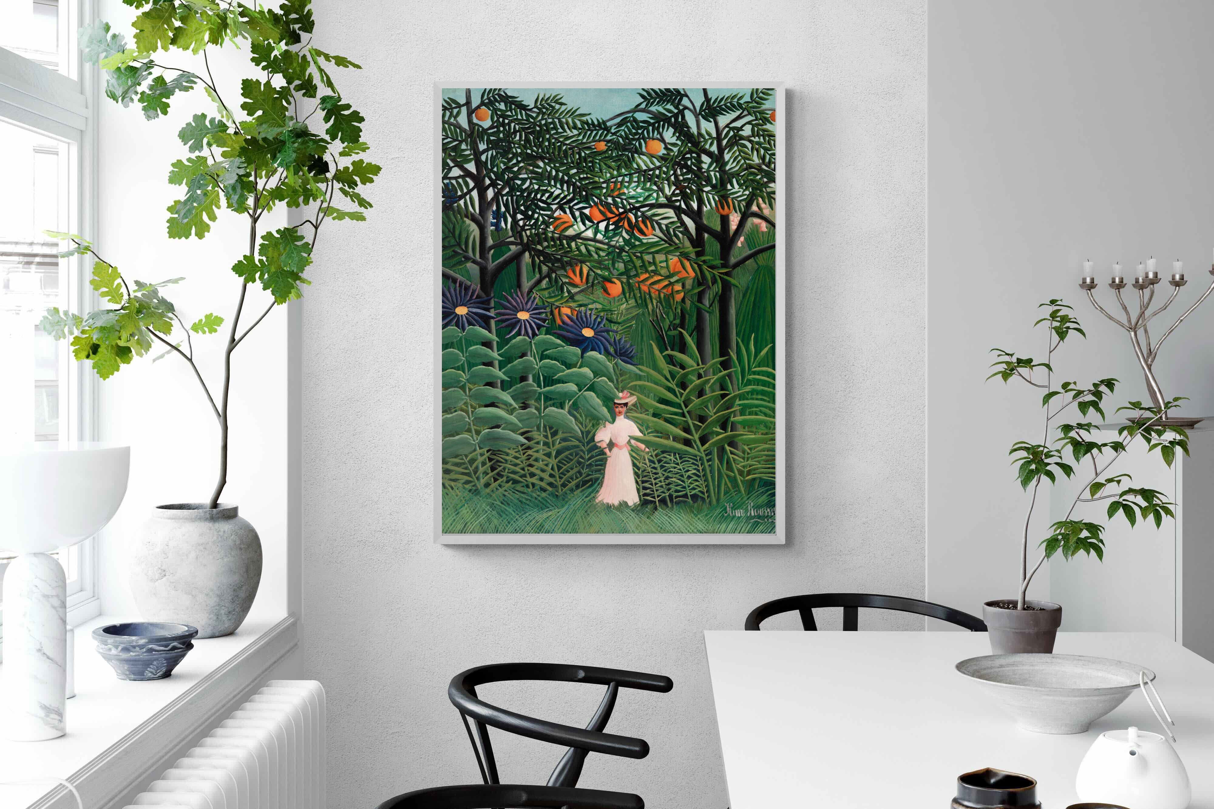 Pixalot Woman Walking in an Exotic Forest