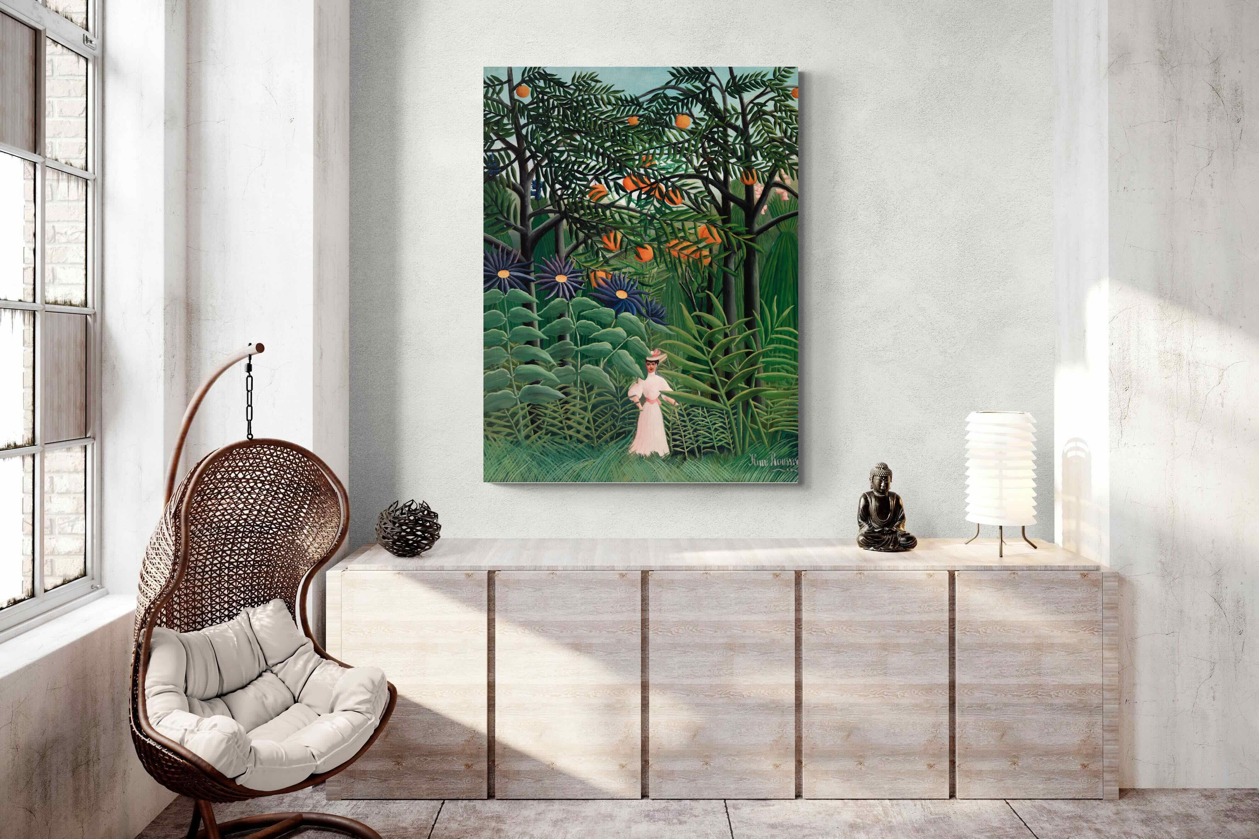 Pixalot Woman Walking in an Exotic Forest