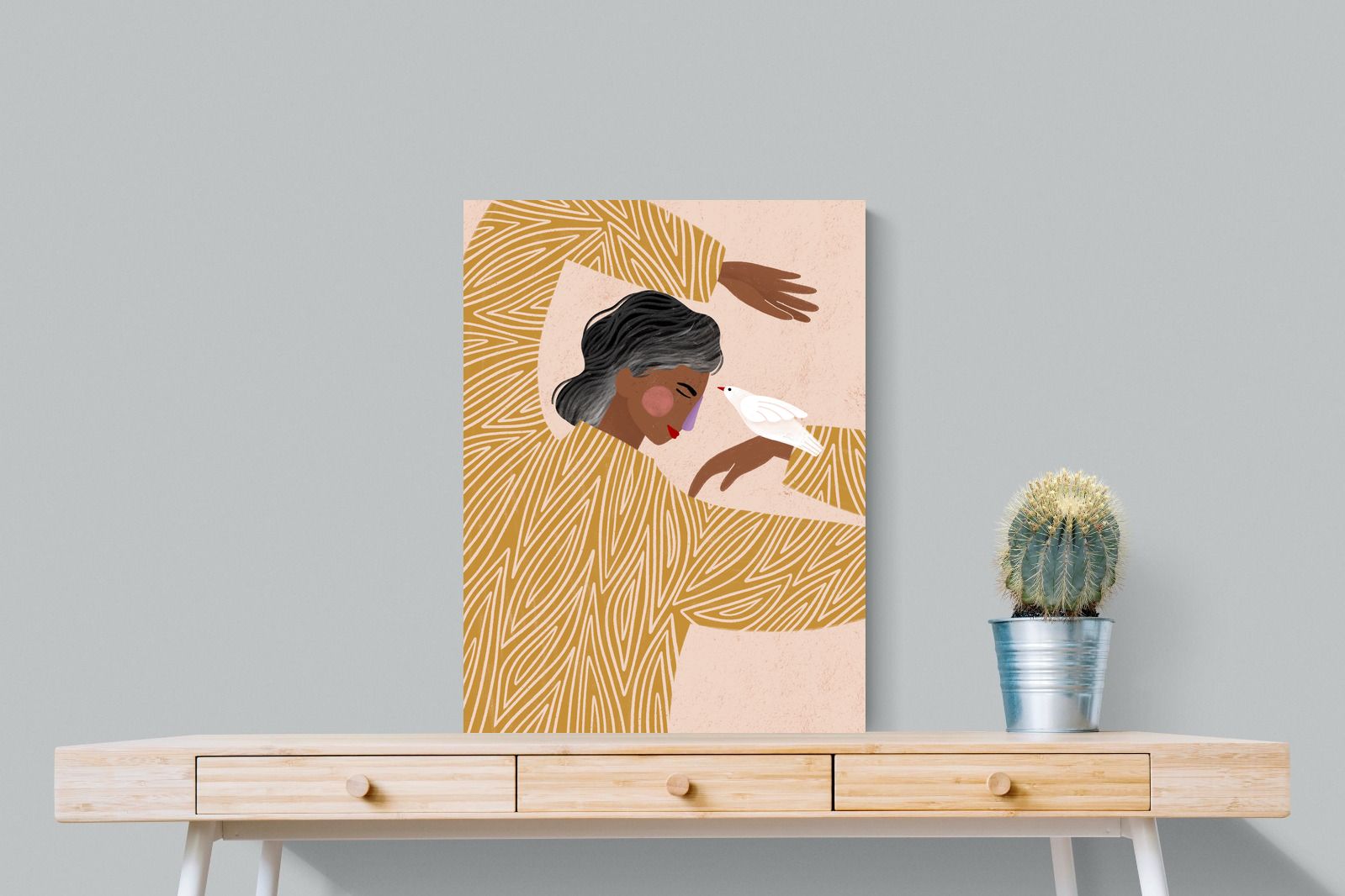 Pixalot Woman With A Bird