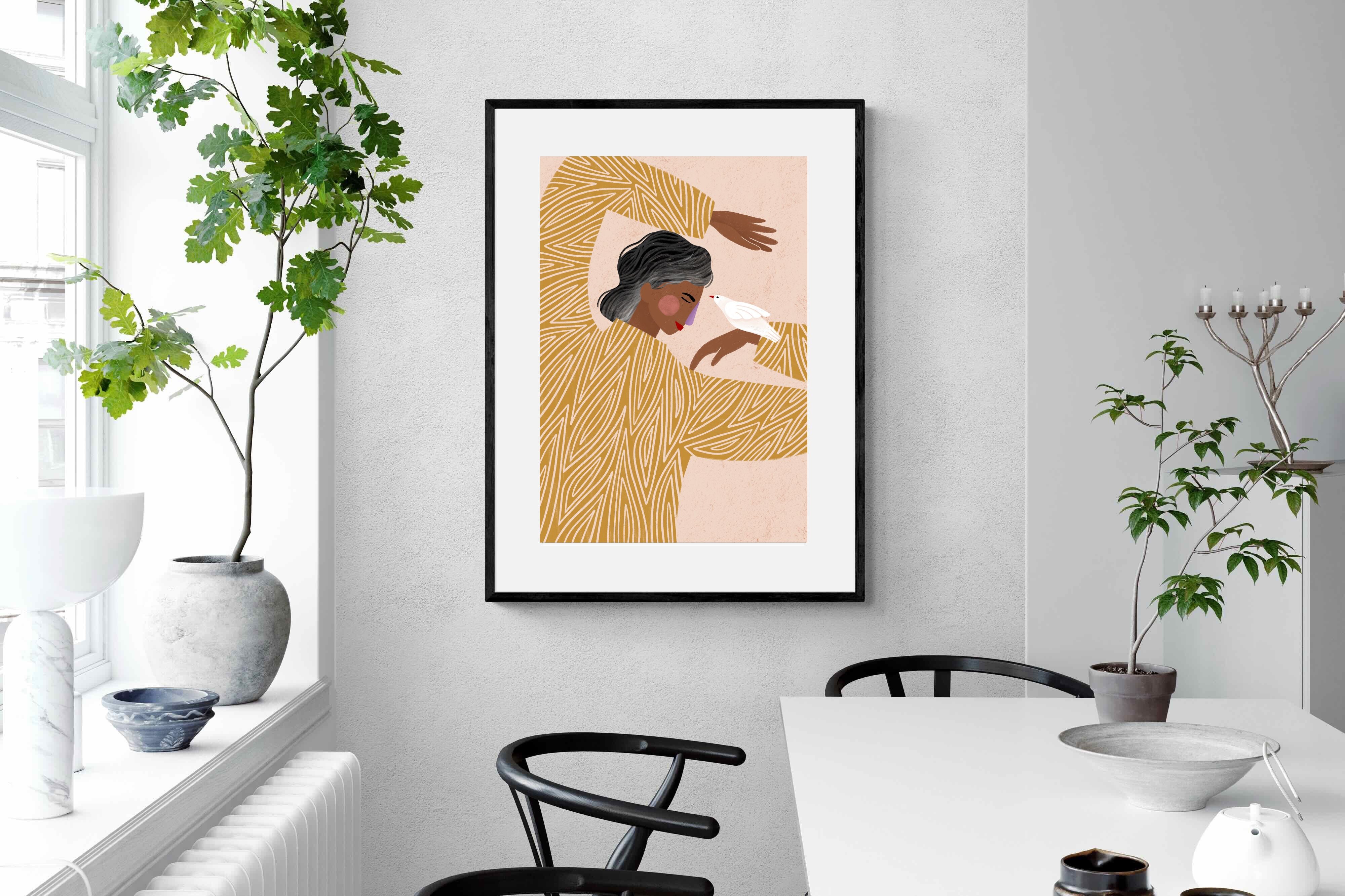 Pixalot Woman With A Bird