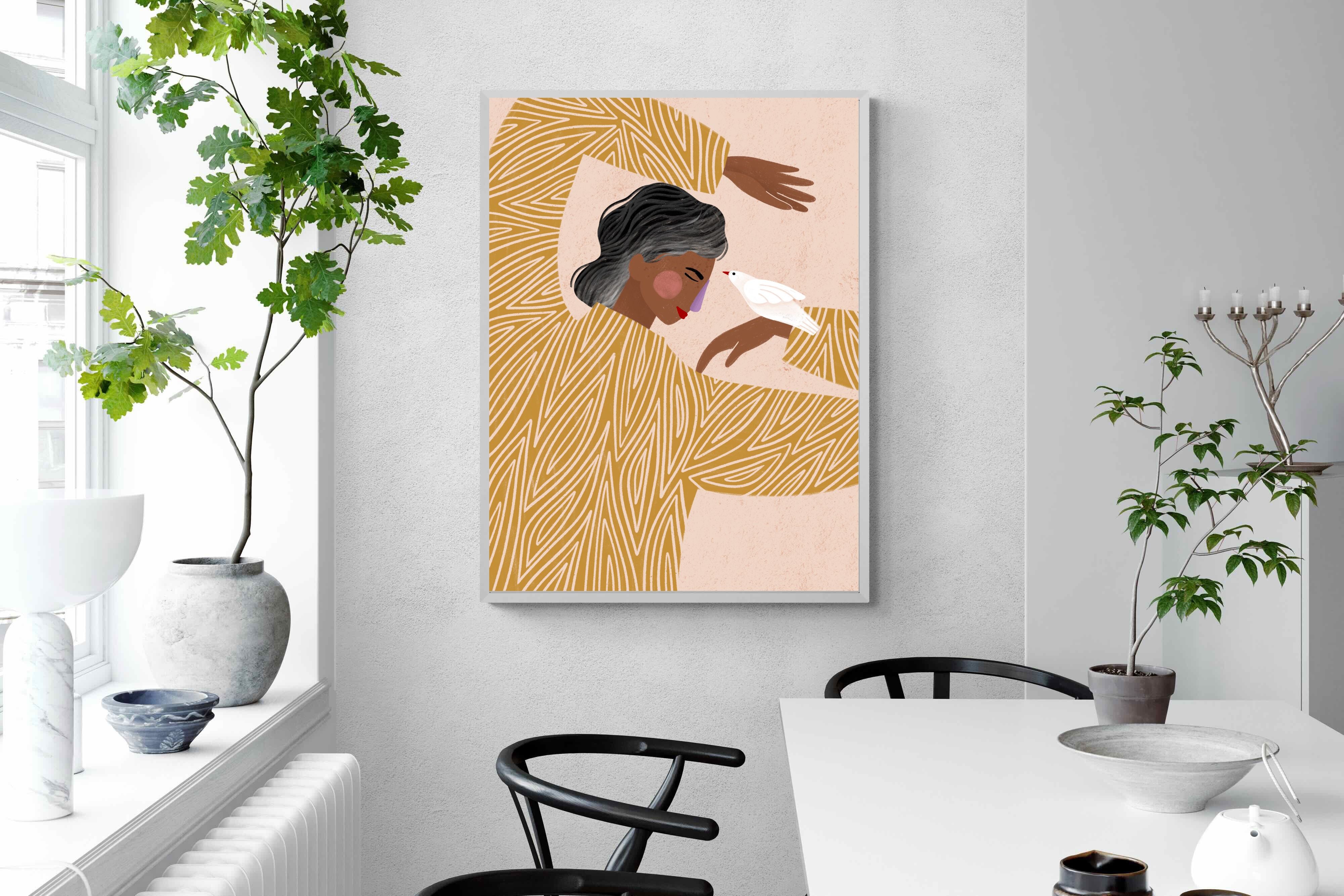 Pixalot Woman With A Bird