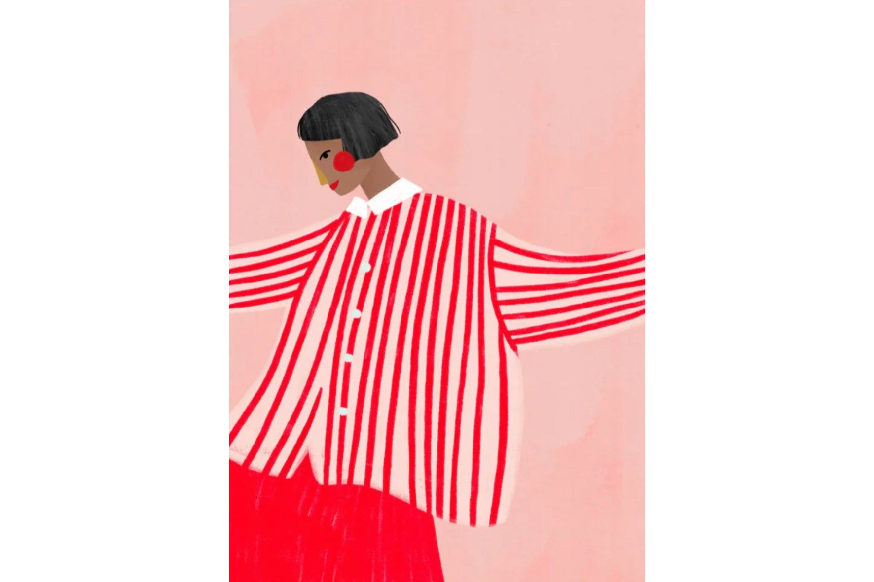 Woman With Red Stripes