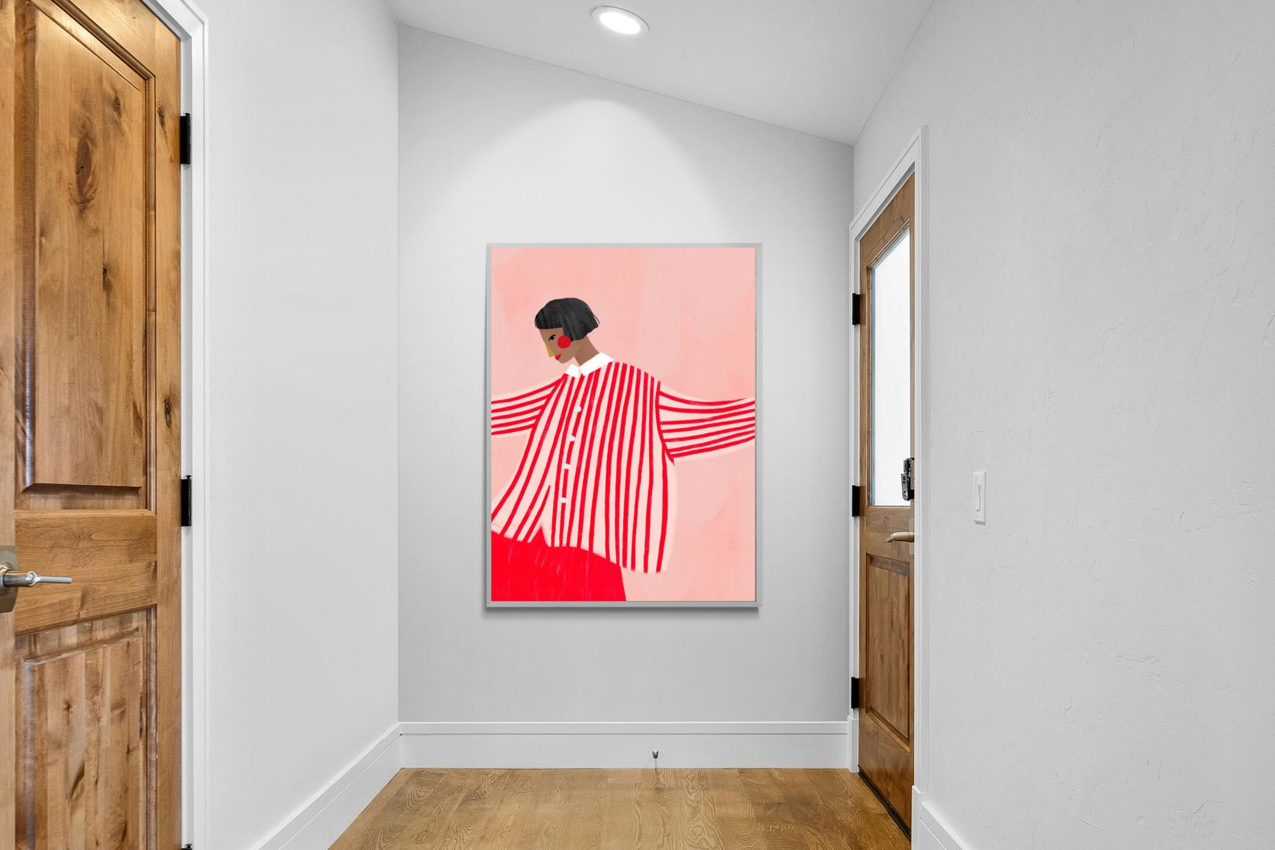 Pixalot Woman With Red Stripes