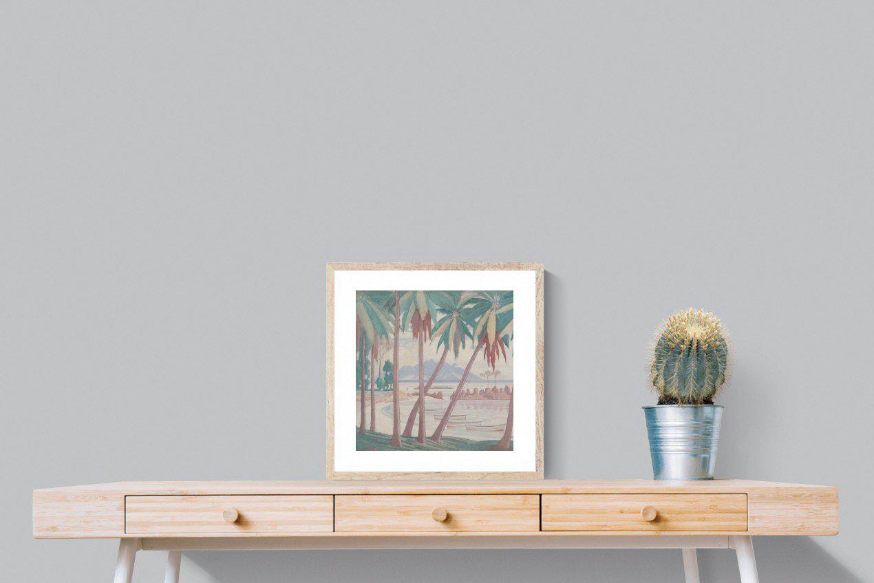 A View Across Fisherman's Cove-Wall_Art-50 x 50cm-Framed Print-Wood-Pixalot