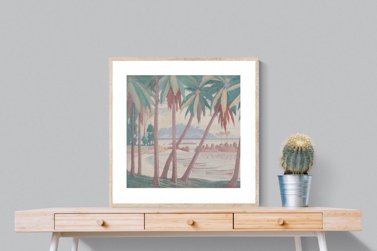 A View Across Fisherman's Cove-Wall_Art-80 x 80cm-Framed Print-Wood-Pixalot