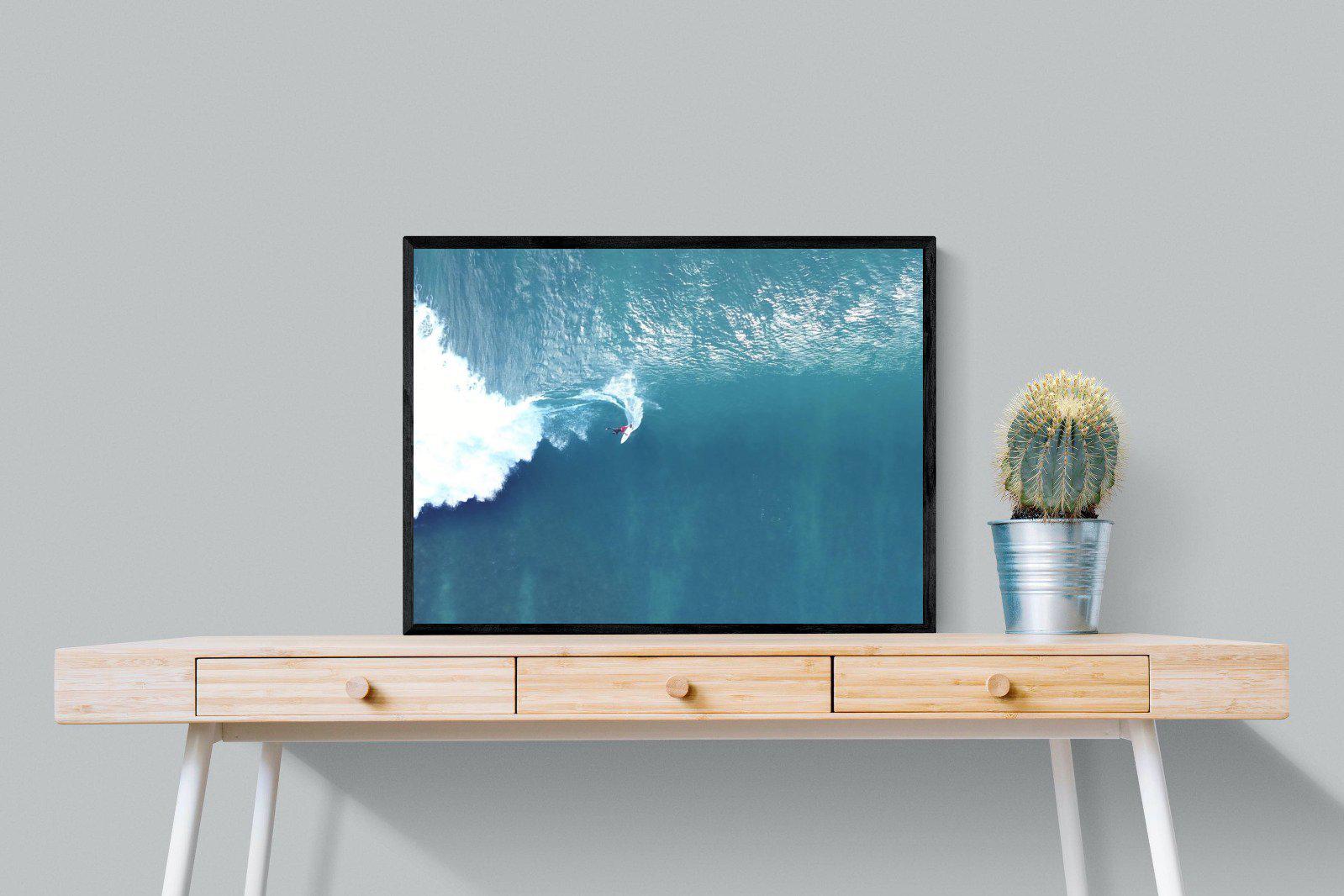 Aerial Surf-Wall_Art-80 x 60cm-Mounted Canvas-Black-Pixalot