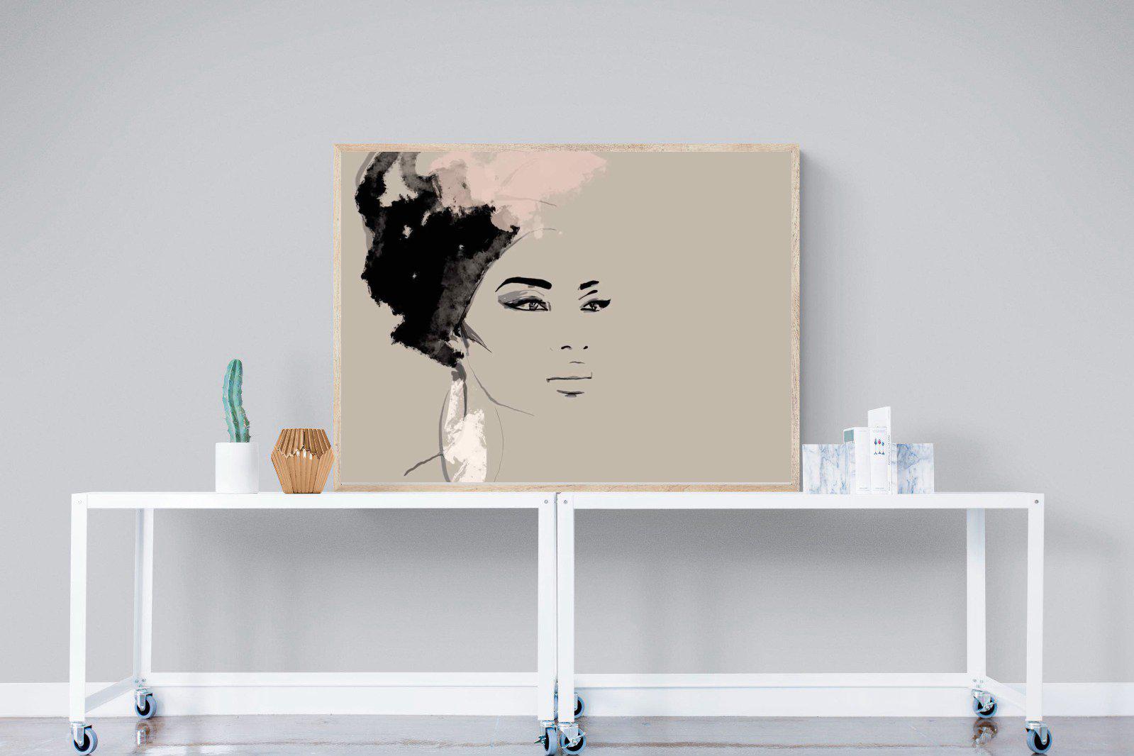 African Queen-Wall_Art-120 x 90cm-Mounted Canvas-Wood-Pixalot