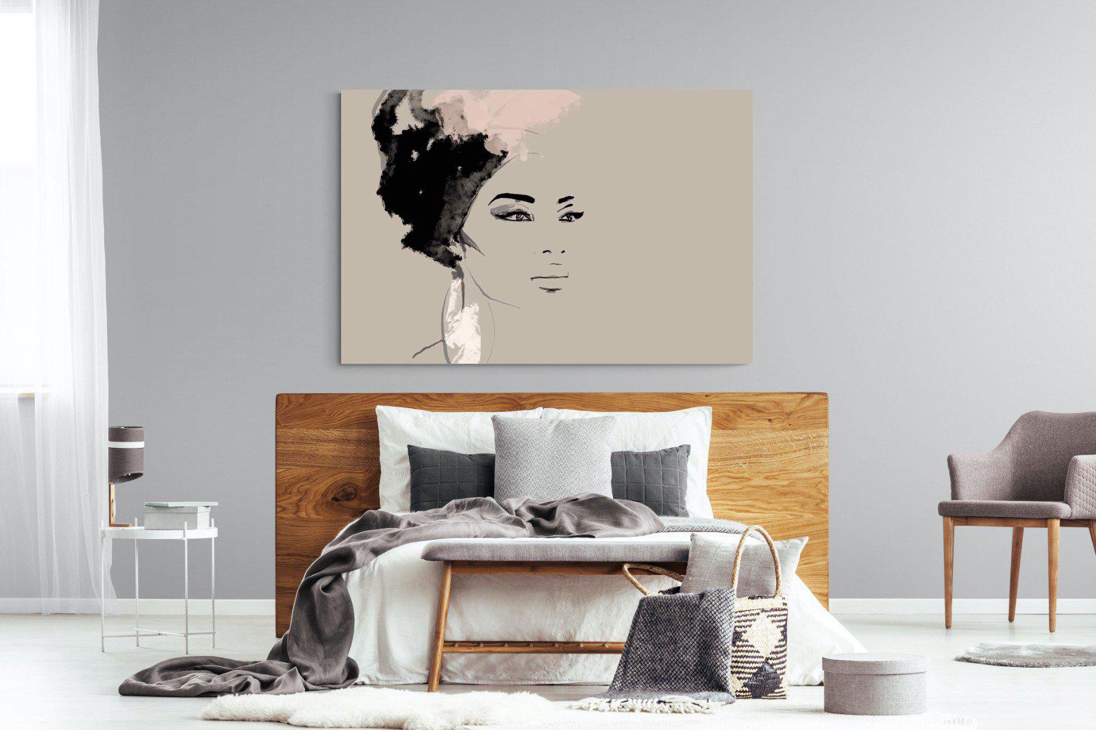 African Queen-Wall_Art-150 x 100cm-Mounted Canvas-No Frame-Pixalot