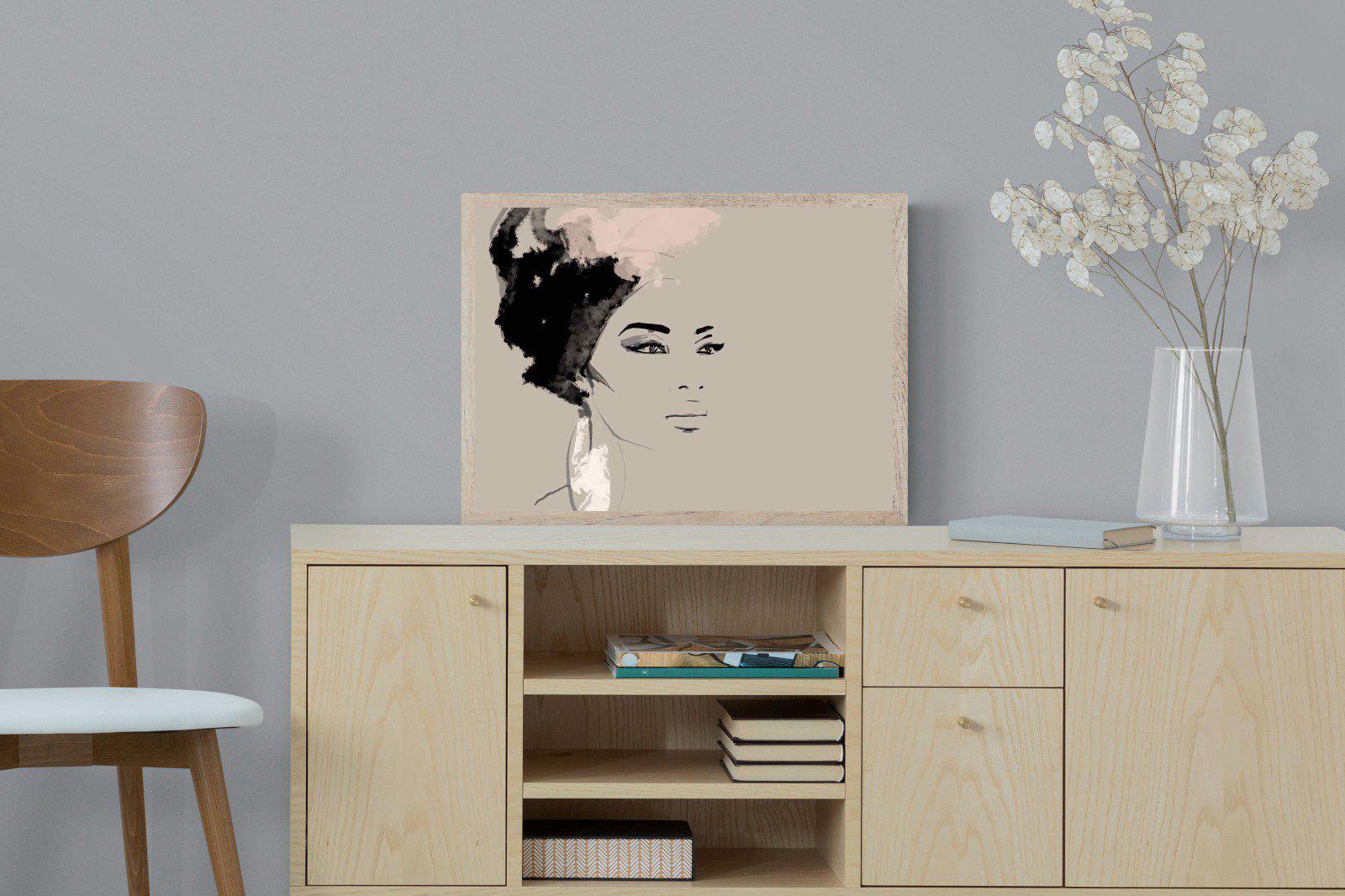 African Queen-Wall_Art-60 x 45cm-Mounted Canvas-Wood-Pixalot