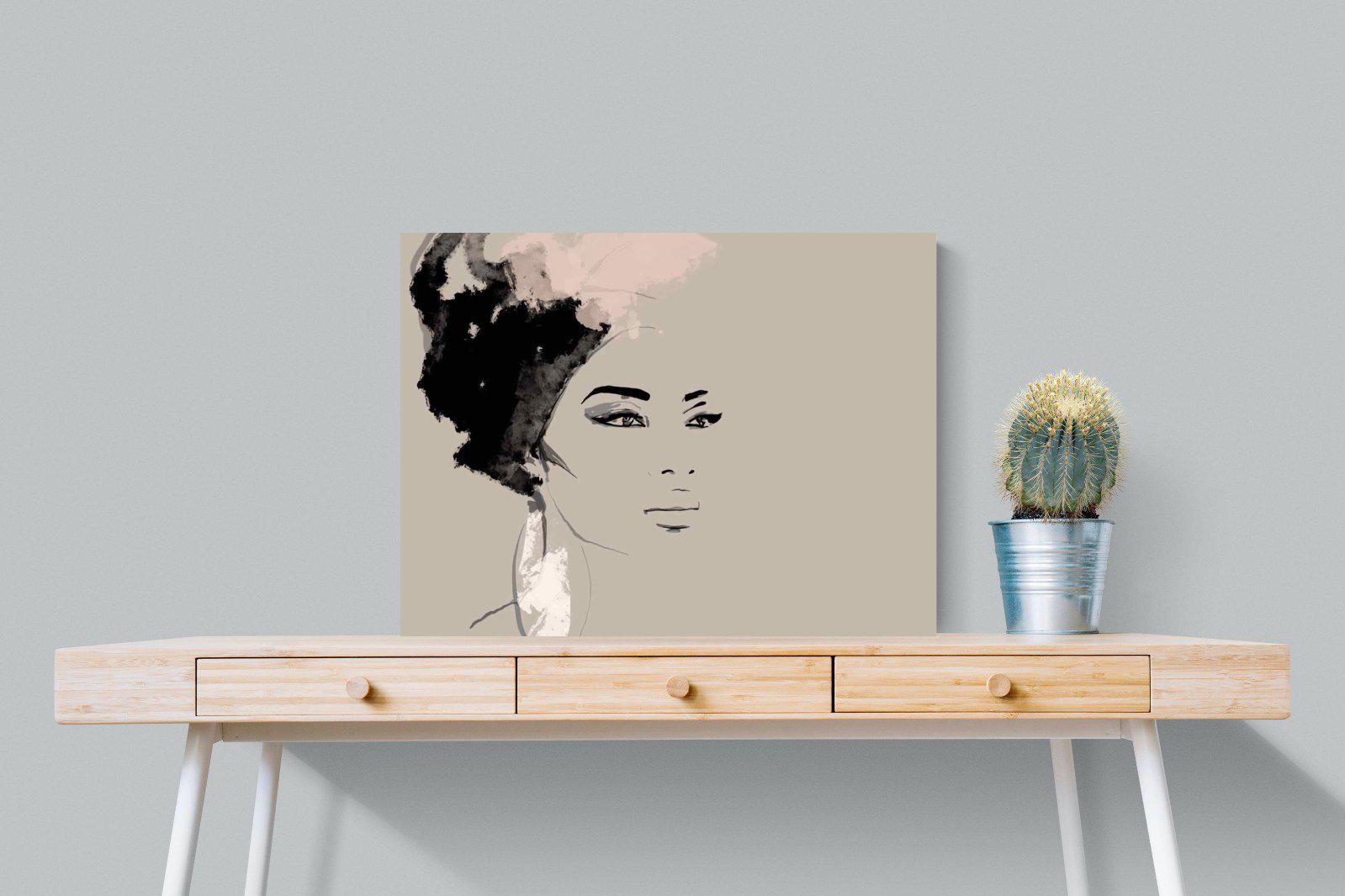 African Queen-Wall_Art-80 x 60cm-Mounted Canvas-No Frame-Pixalot