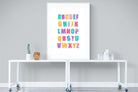 Alphabet-Wall_Art-90 x 120cm-Framed Print-White-Pixalot