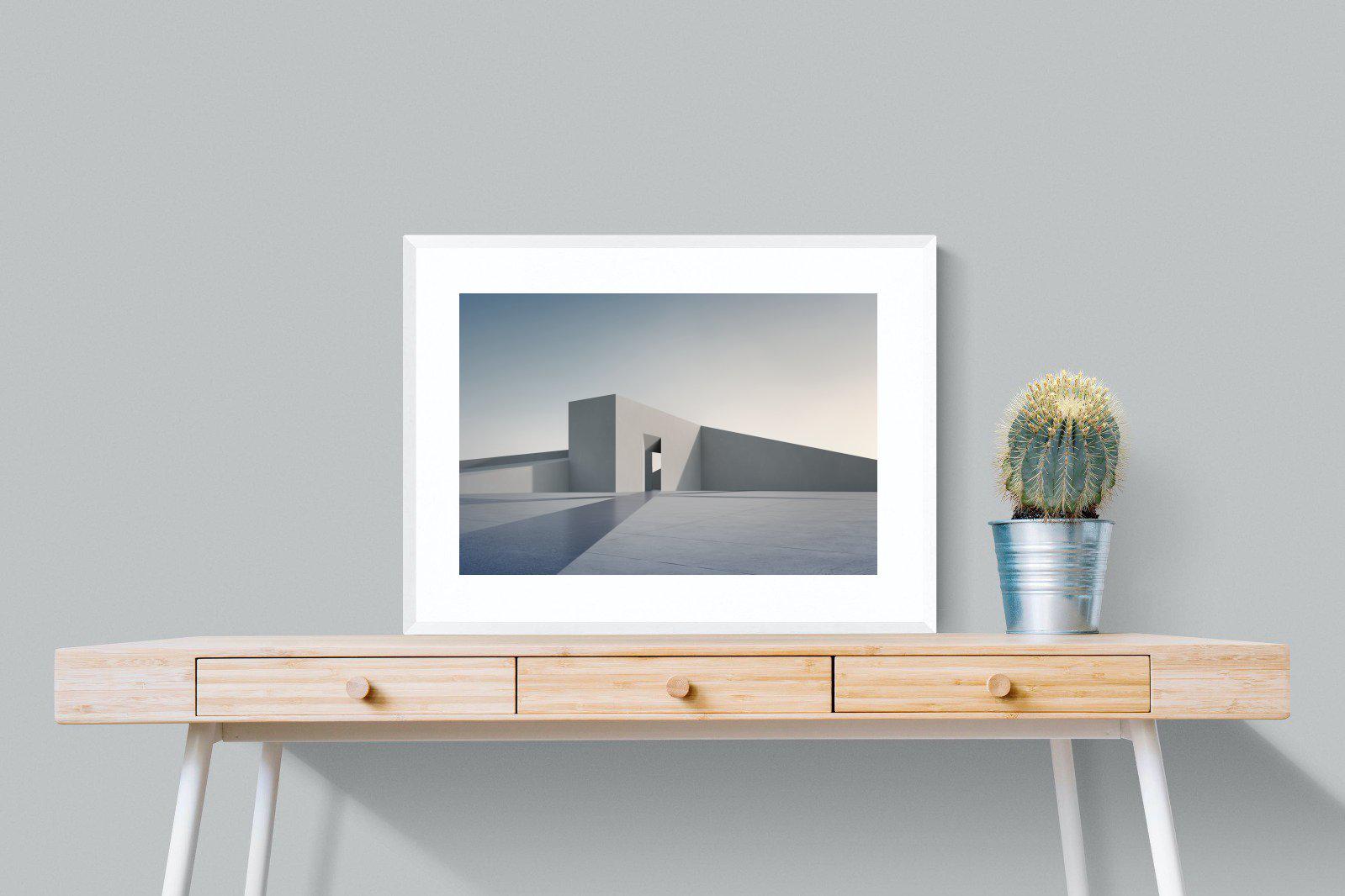 Angular-Wall_Art-80 x 60cm-Framed Print-White-Pixalot