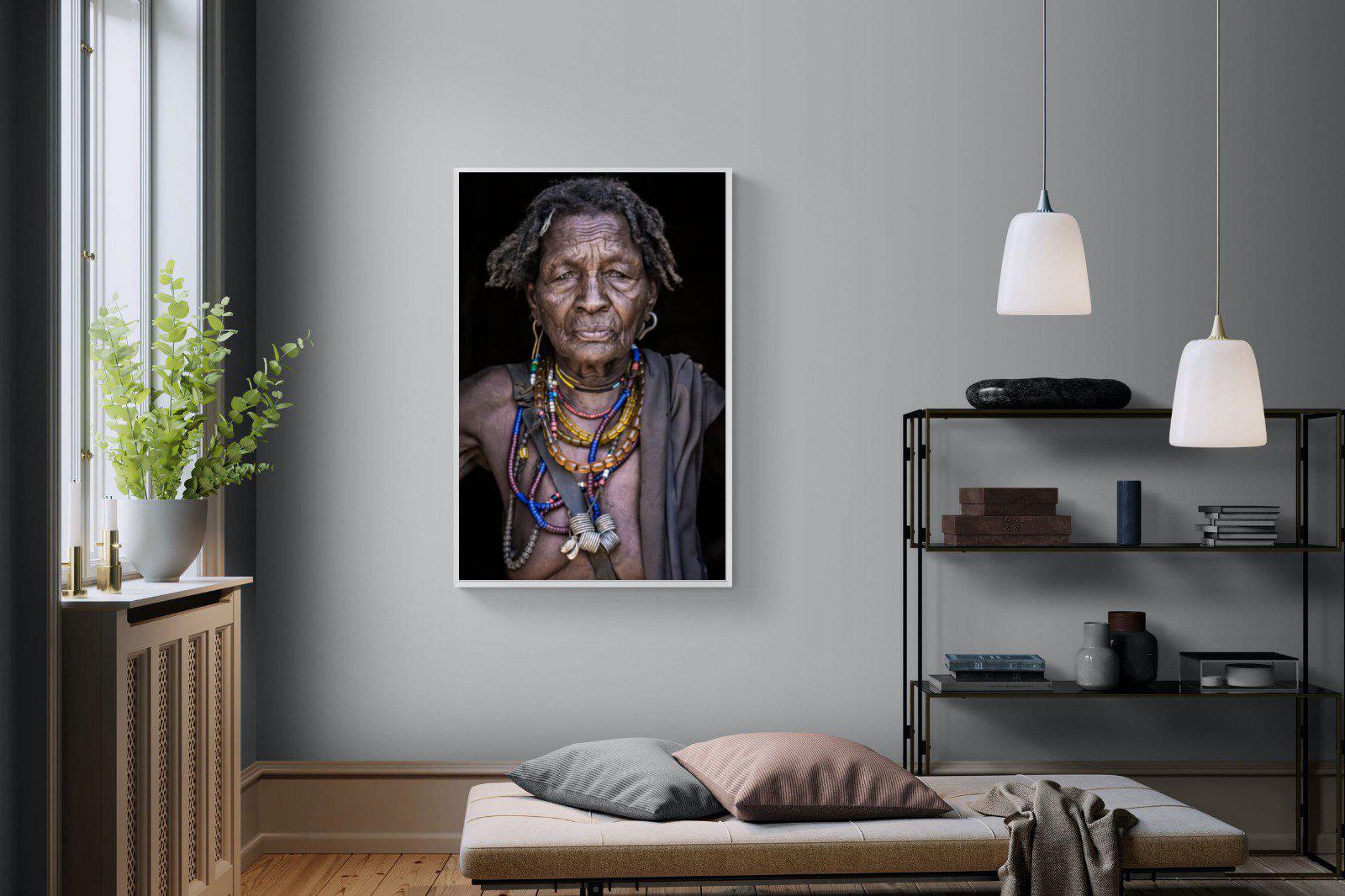 Arbore Tribe-Wall_Art-100 x 150cm-Mounted Canvas-White-Pixalot