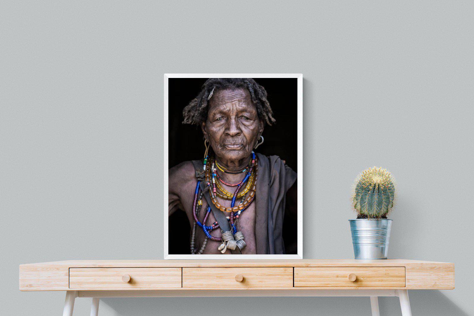 Arbore Tribe-Wall_Art-60 x 80cm-Mounted Canvas-White-Pixalot