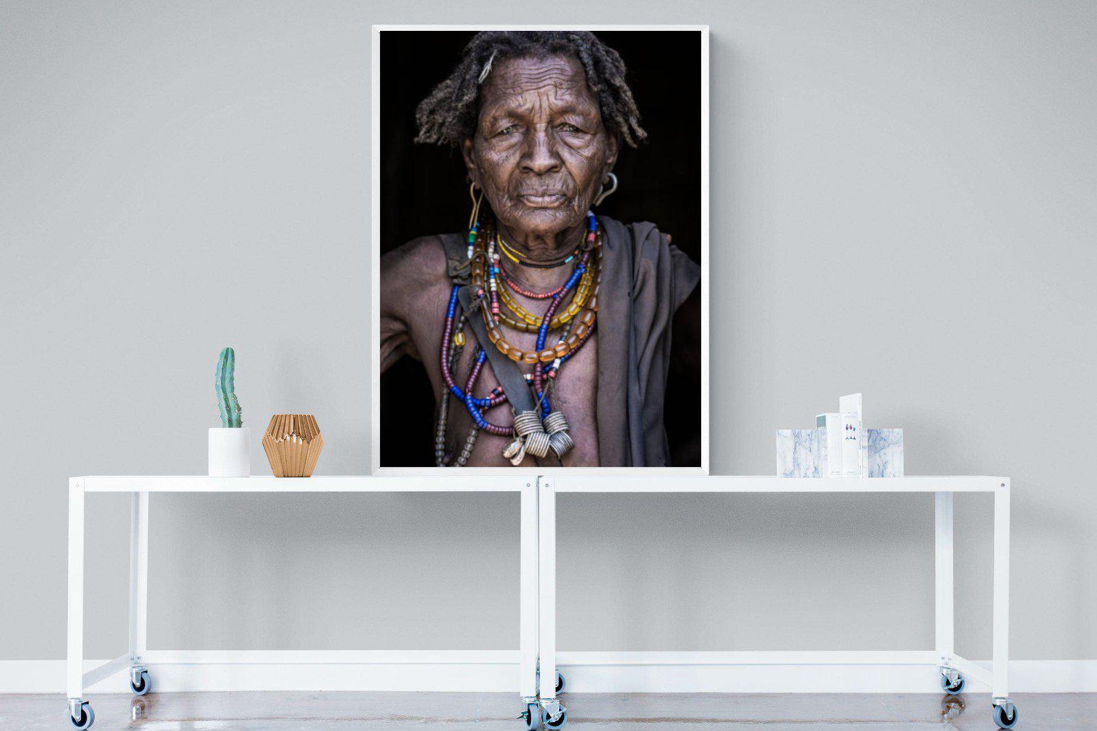 Arbore Tribe-Wall_Art-90 x 120cm-Mounted Canvas-White-Pixalot