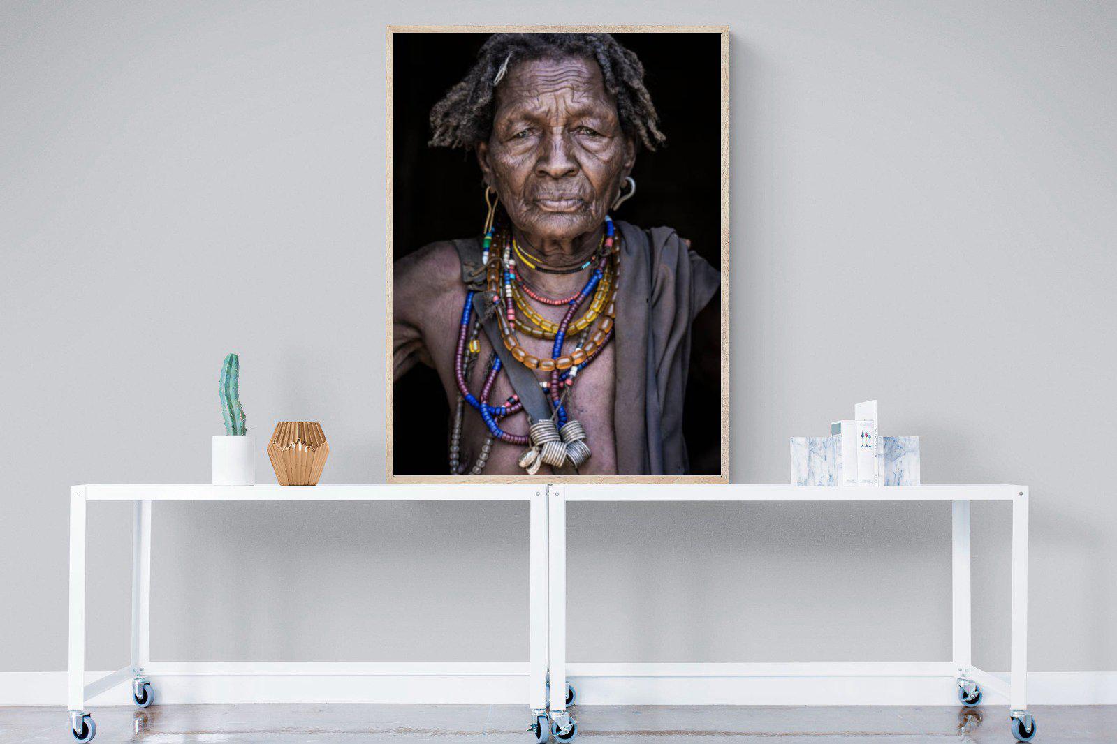 Arbore Tribe-Wall_Art-90 x 120cm-Mounted Canvas-Wood-Pixalot