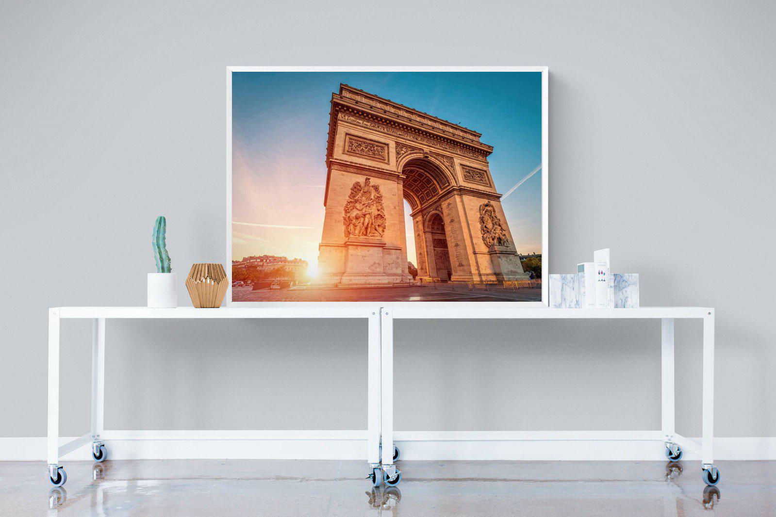 Arc de Triomphe-Wall_Art-120 x 90cm-Mounted Canvas-White-Pixalot