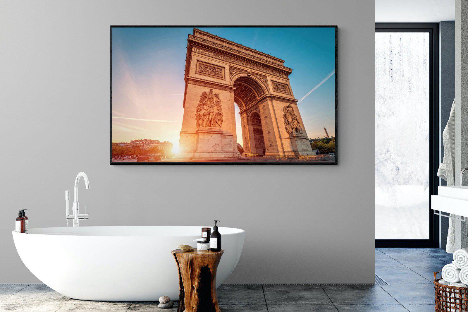 Arc de Triomphe-Wall_Art-180 x 110cm-Mounted Canvas-Black-Pixalot