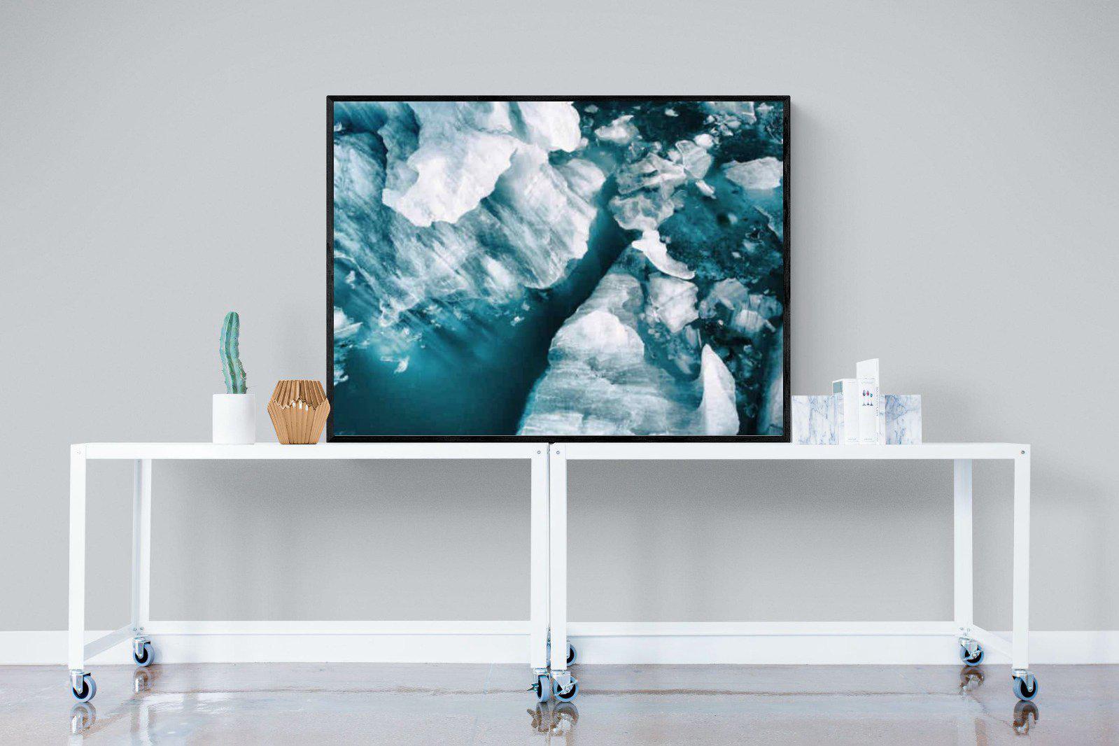 Arctic Lake-Wall_Art-120 x 90cm-Mounted Canvas-Black-Pixalot