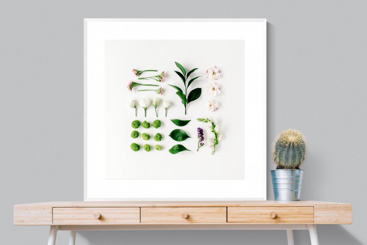 Arrangement-Wall_Art-100 x 100cm-Framed Print-White-Pixalot