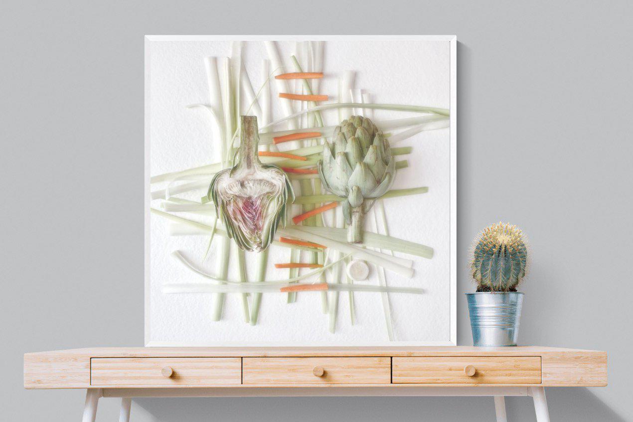 Artichokes-Wall_Art-100 x 100cm-Mounted Canvas-White-Pixalot