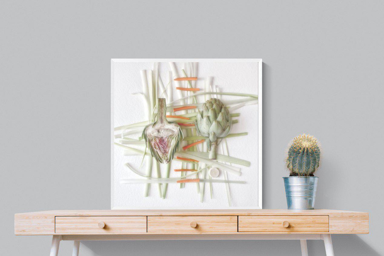 Artichokes-Wall_Art-80 x 80cm-Mounted Canvas-White-Pixalot