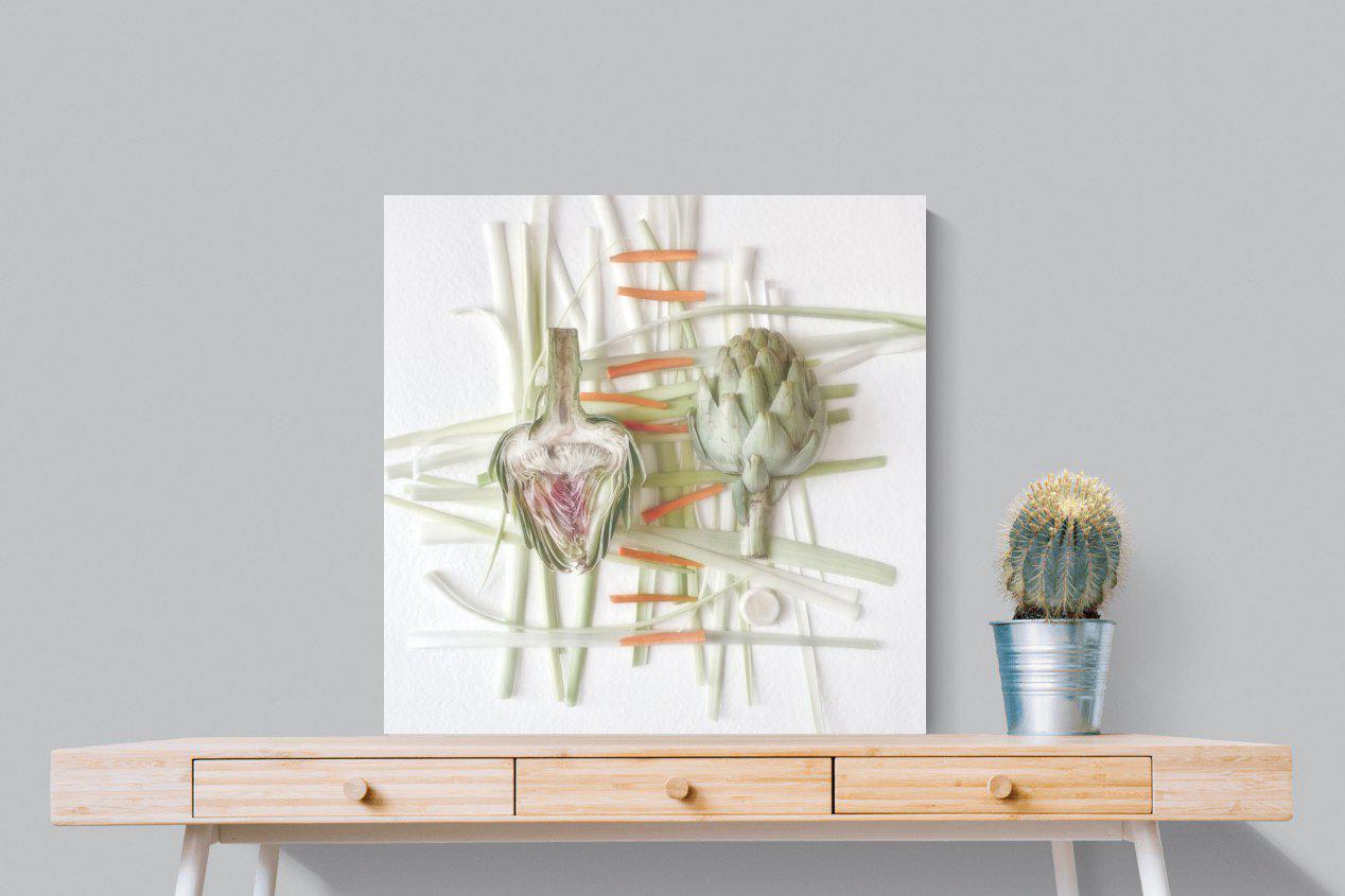 Artichokes-Wall_Art-80 x 80cm-Mounted Canvas-No Frame-Pixalot